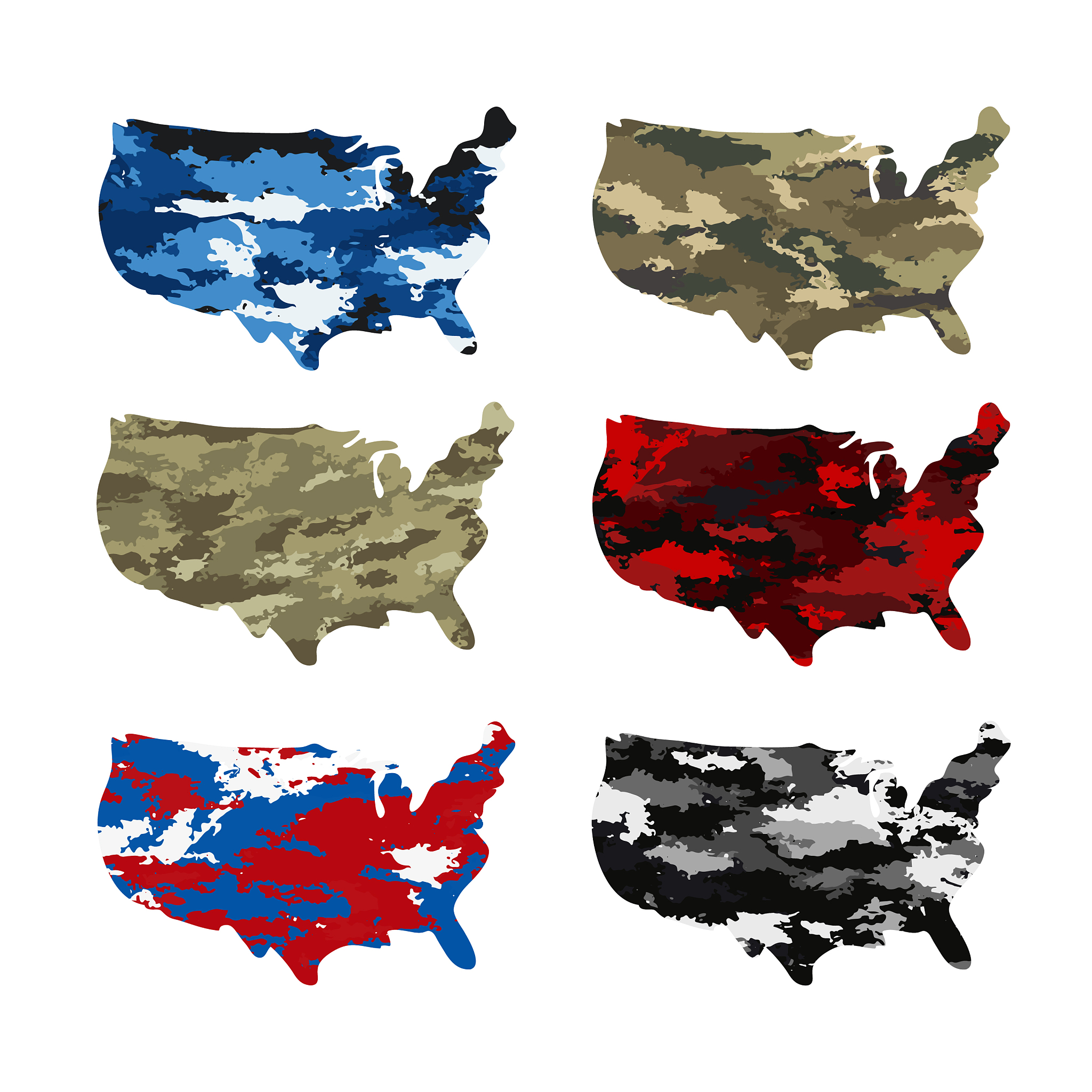 usa map camouflage