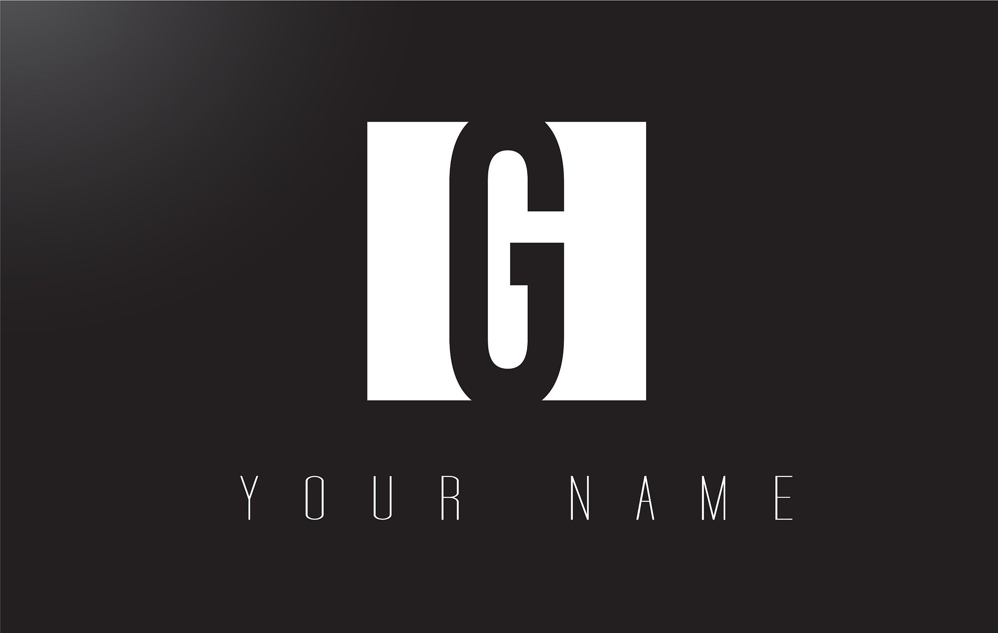 g letter logo with black and white negative space