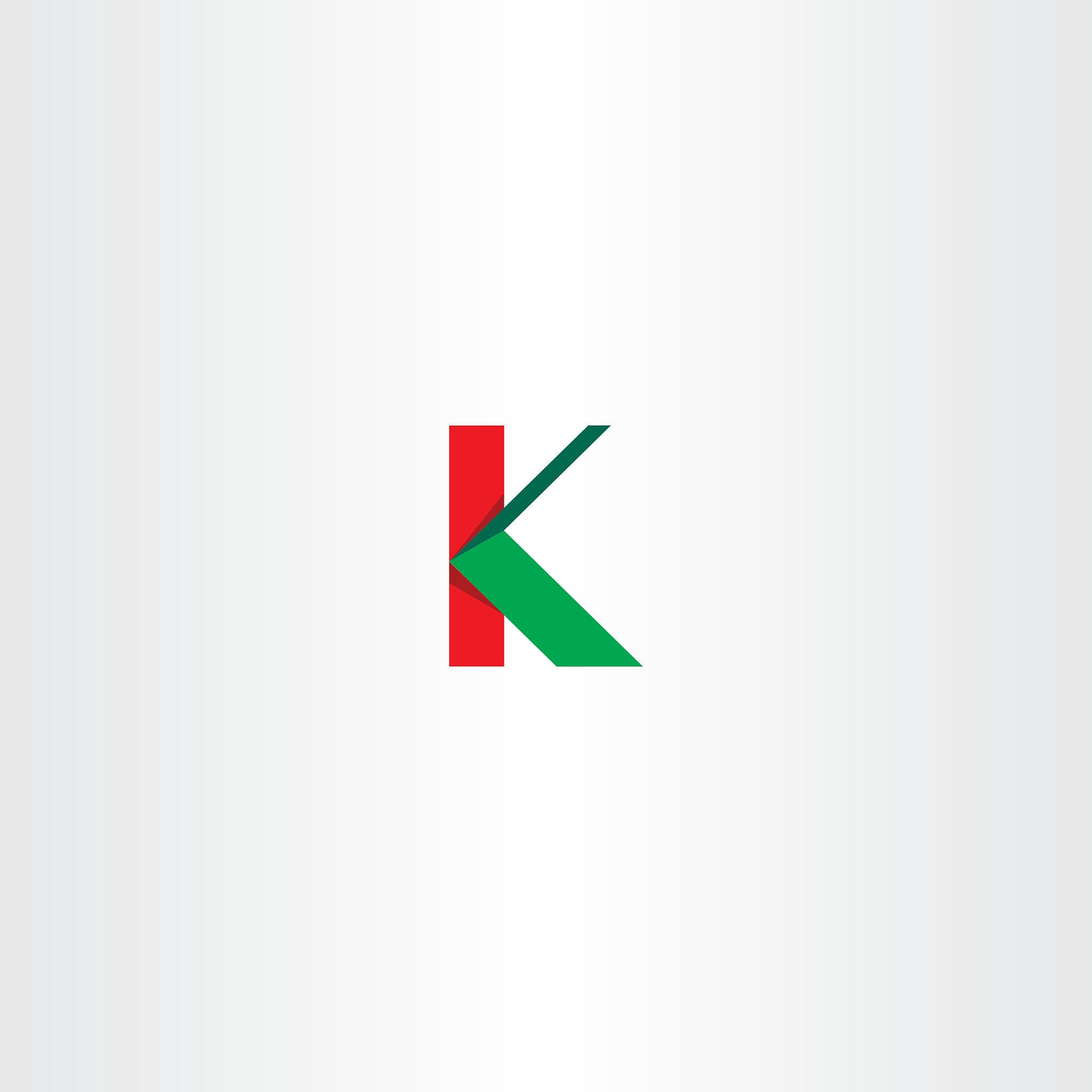 green red letter k sign logotype icon