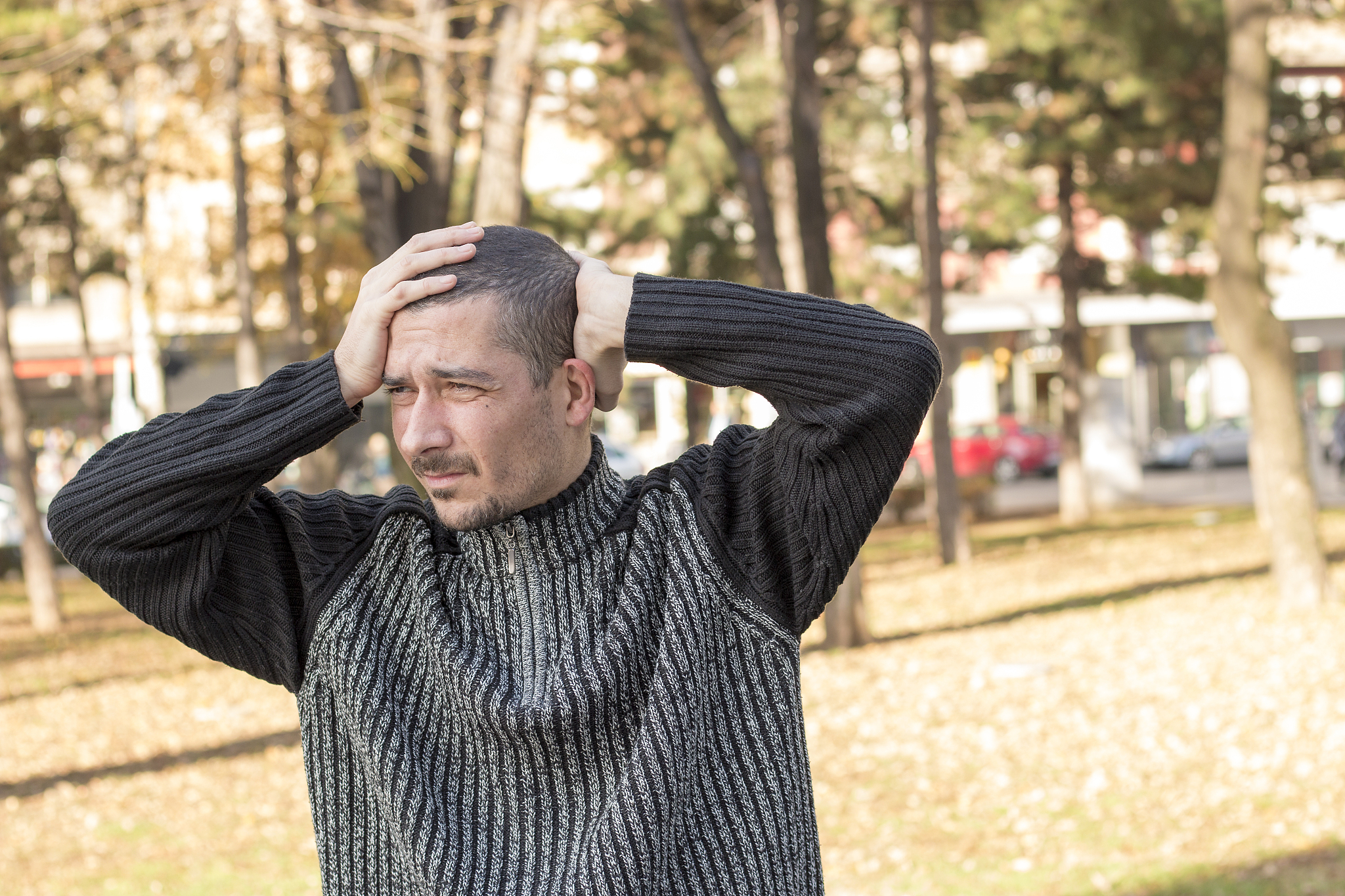 man having headache