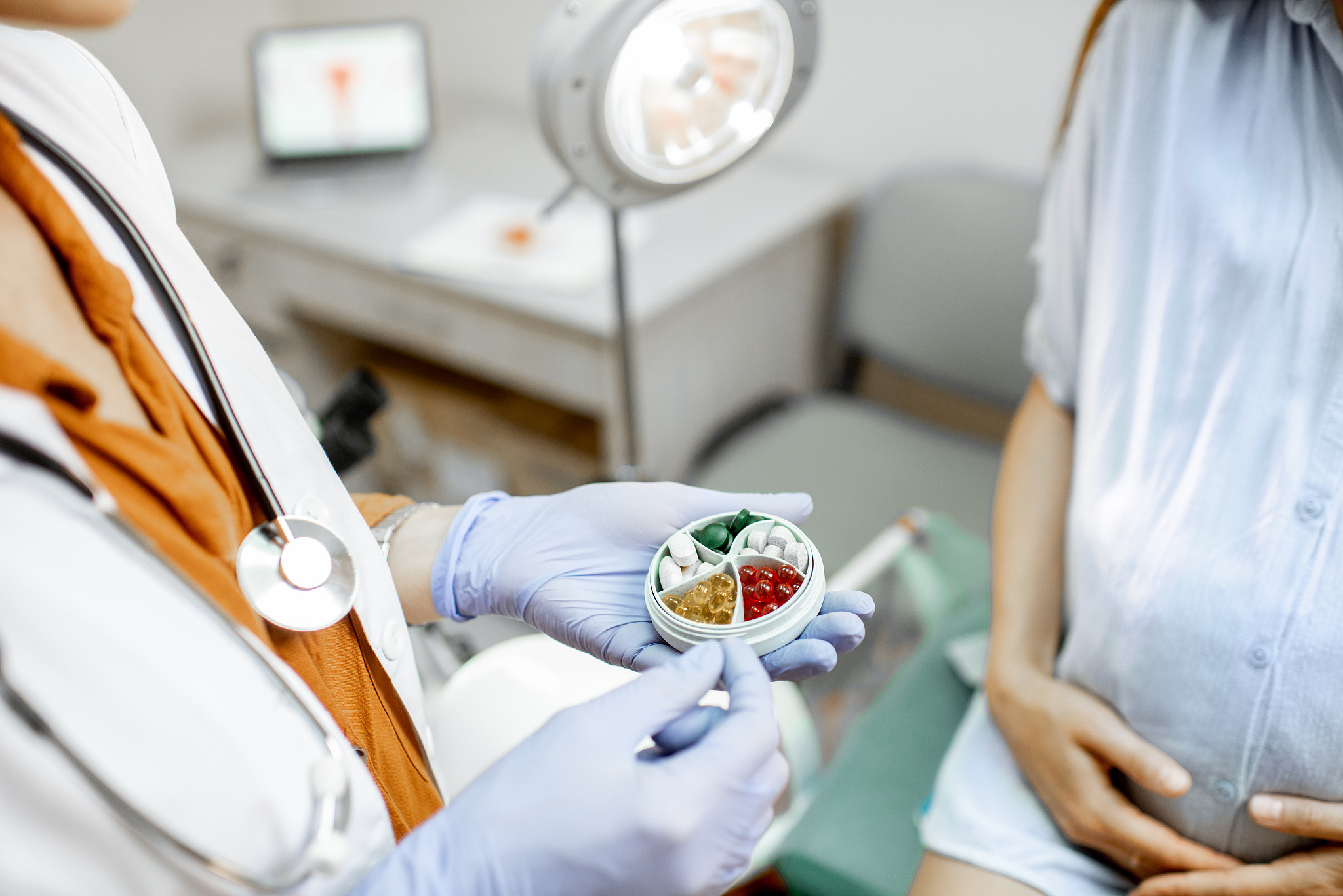 doctor with medicine, close-up