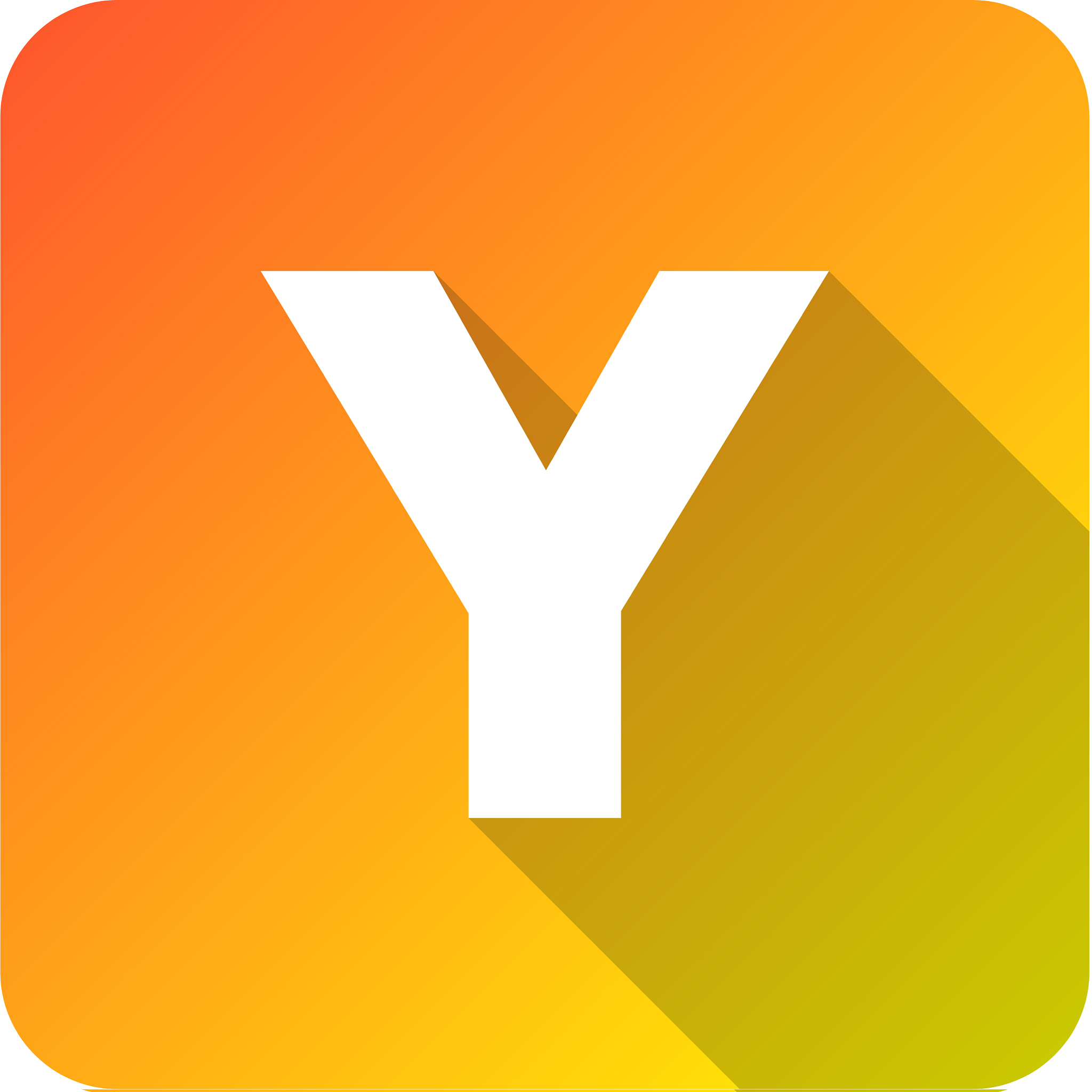 y modern gradation shadow letter logo icon design