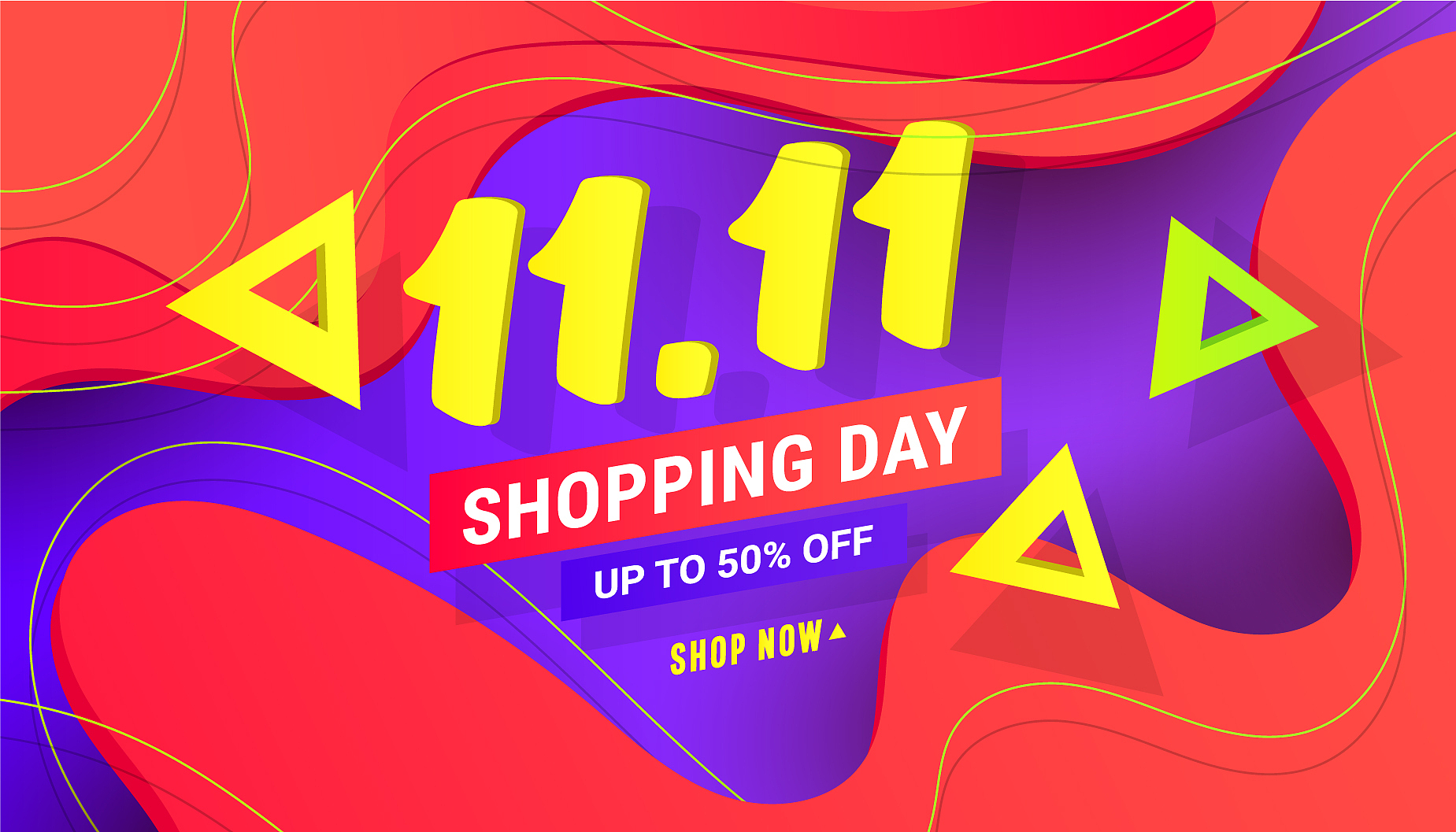 creative 1111 sale discount banner template with