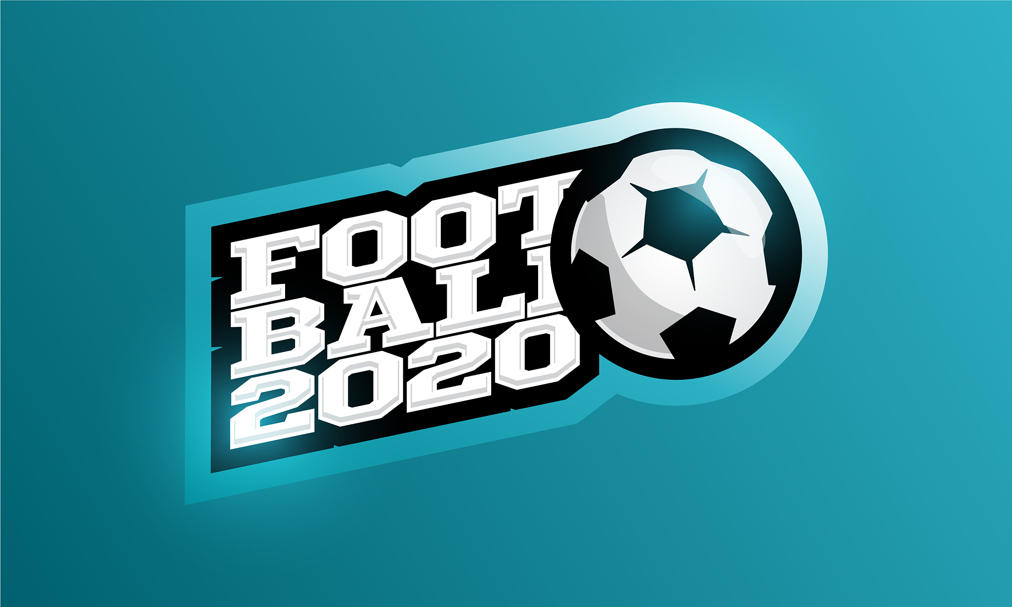 2020 football logo modern professional typography