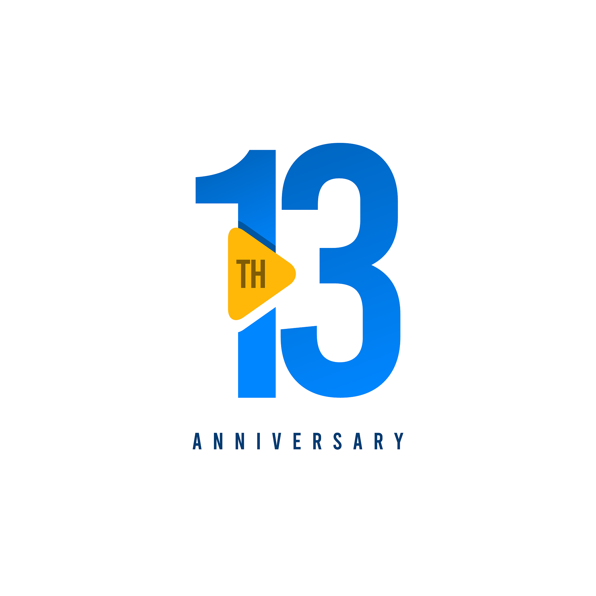 13 years anniversary celebration template design