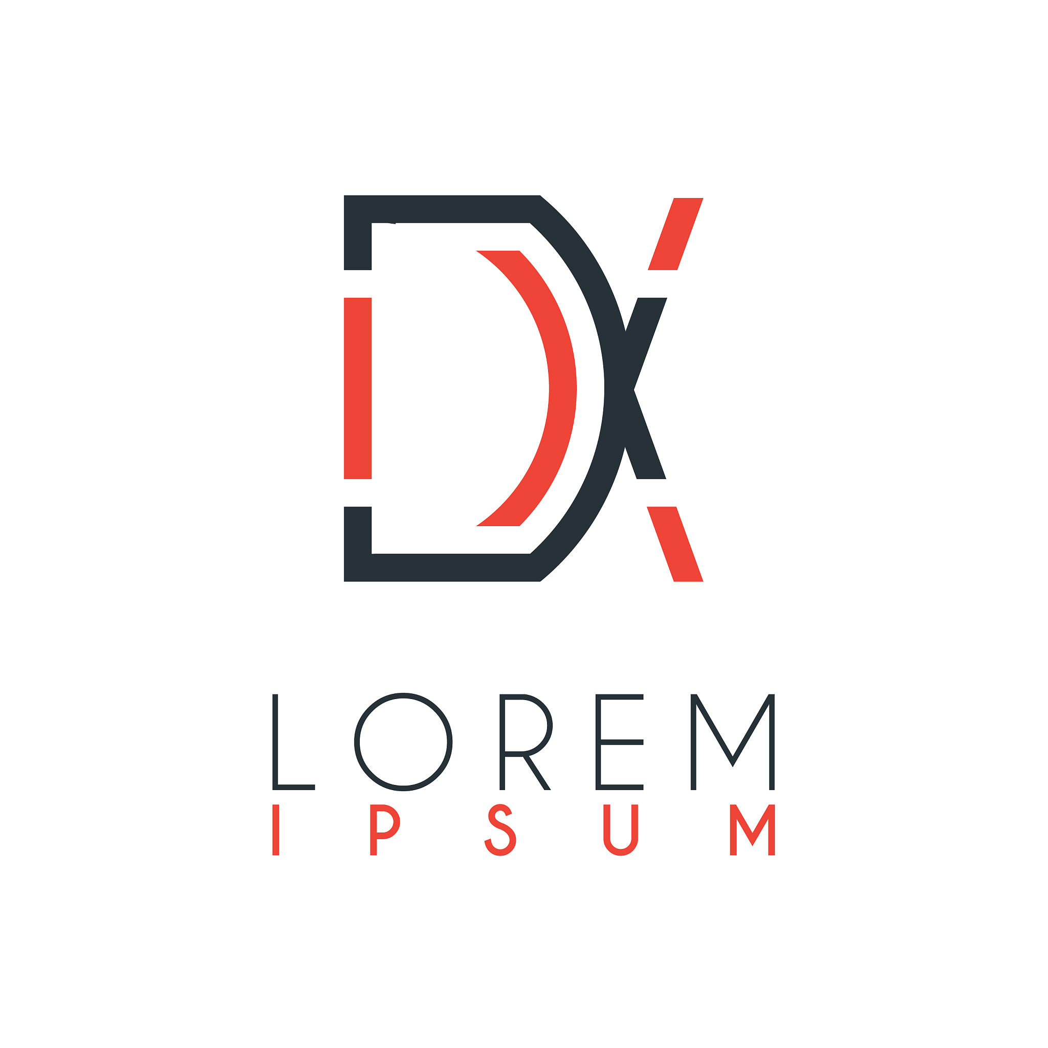 the logo between letter d and letter x or dx