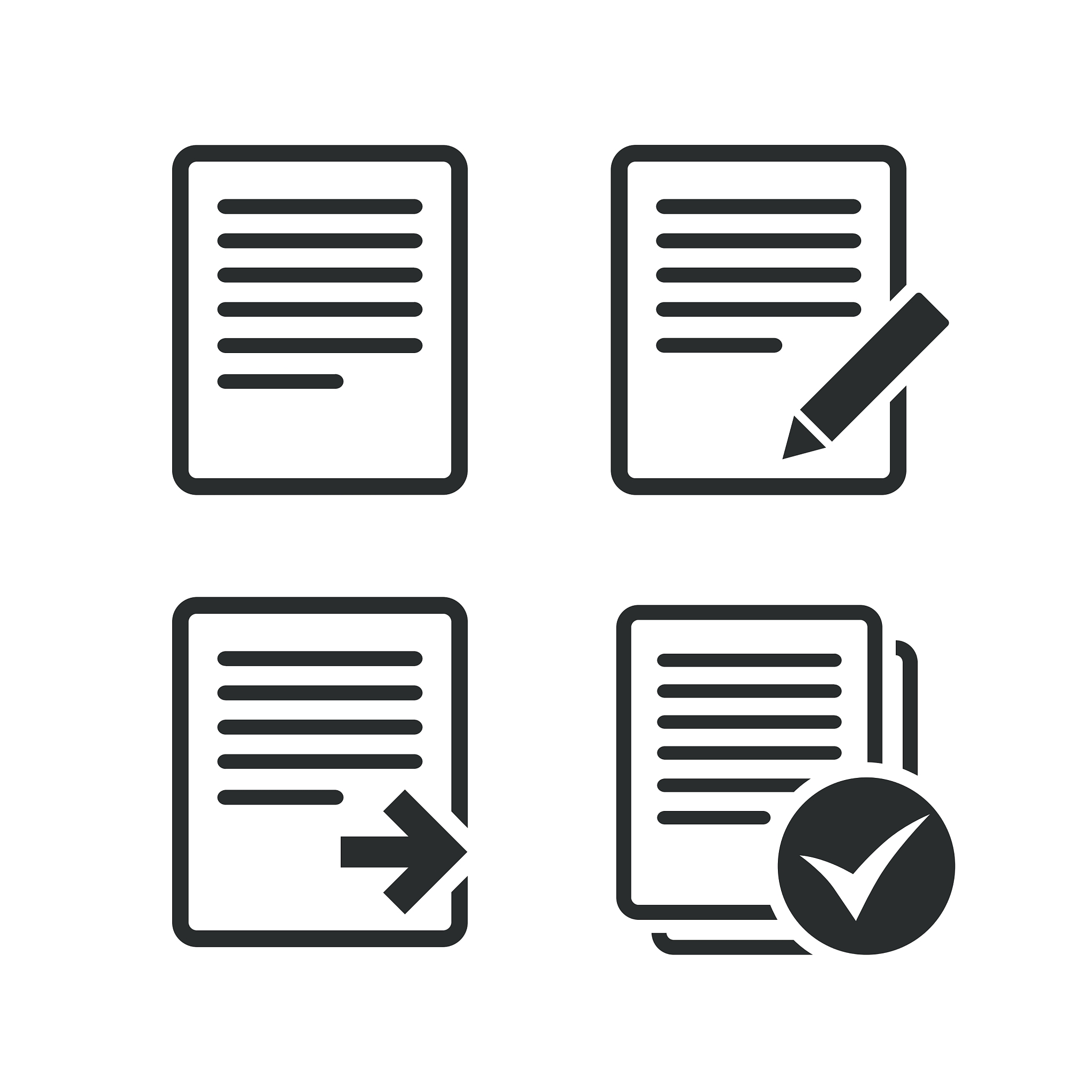 document icons download file and checkbox