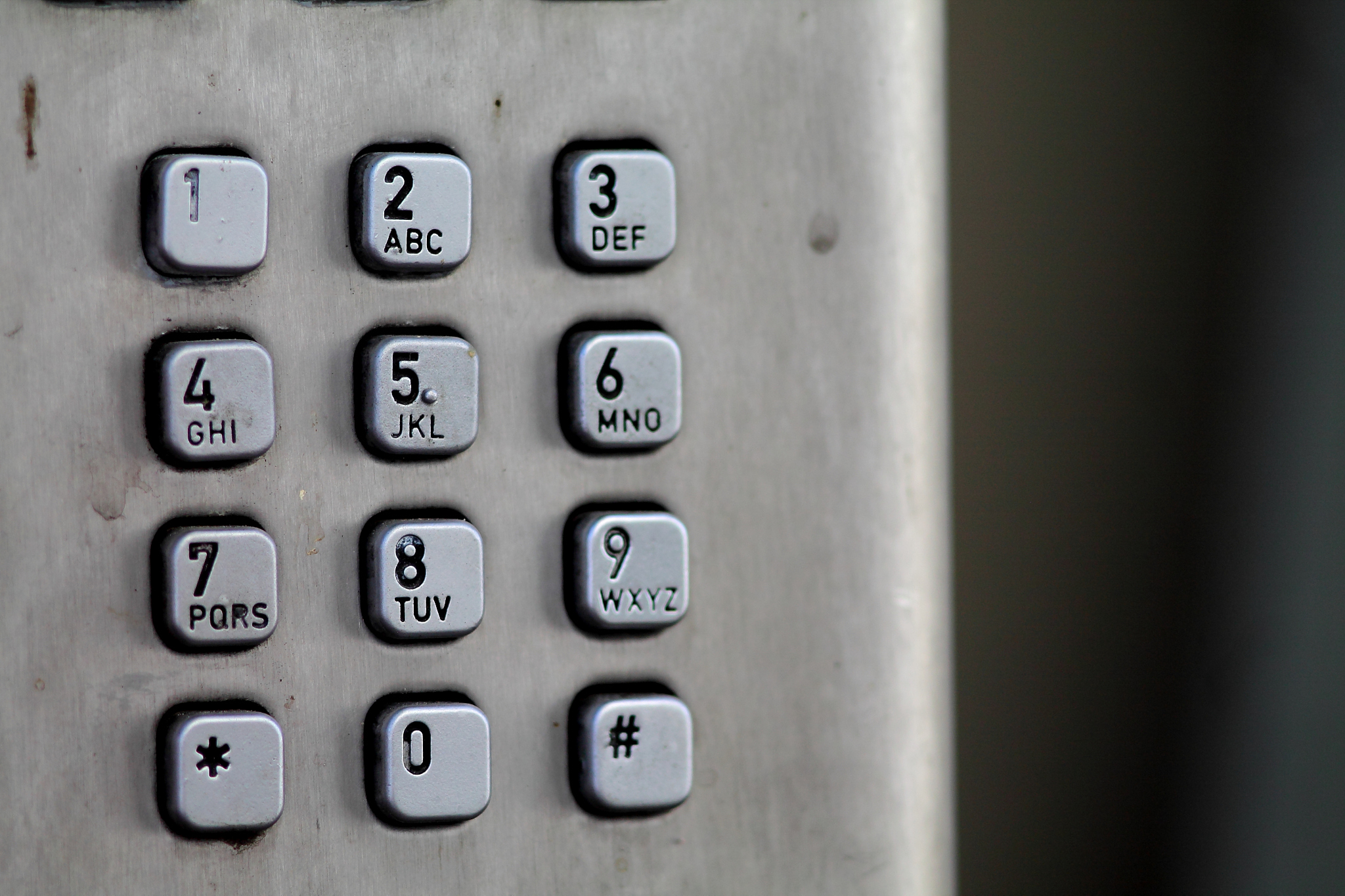 public phone metal console