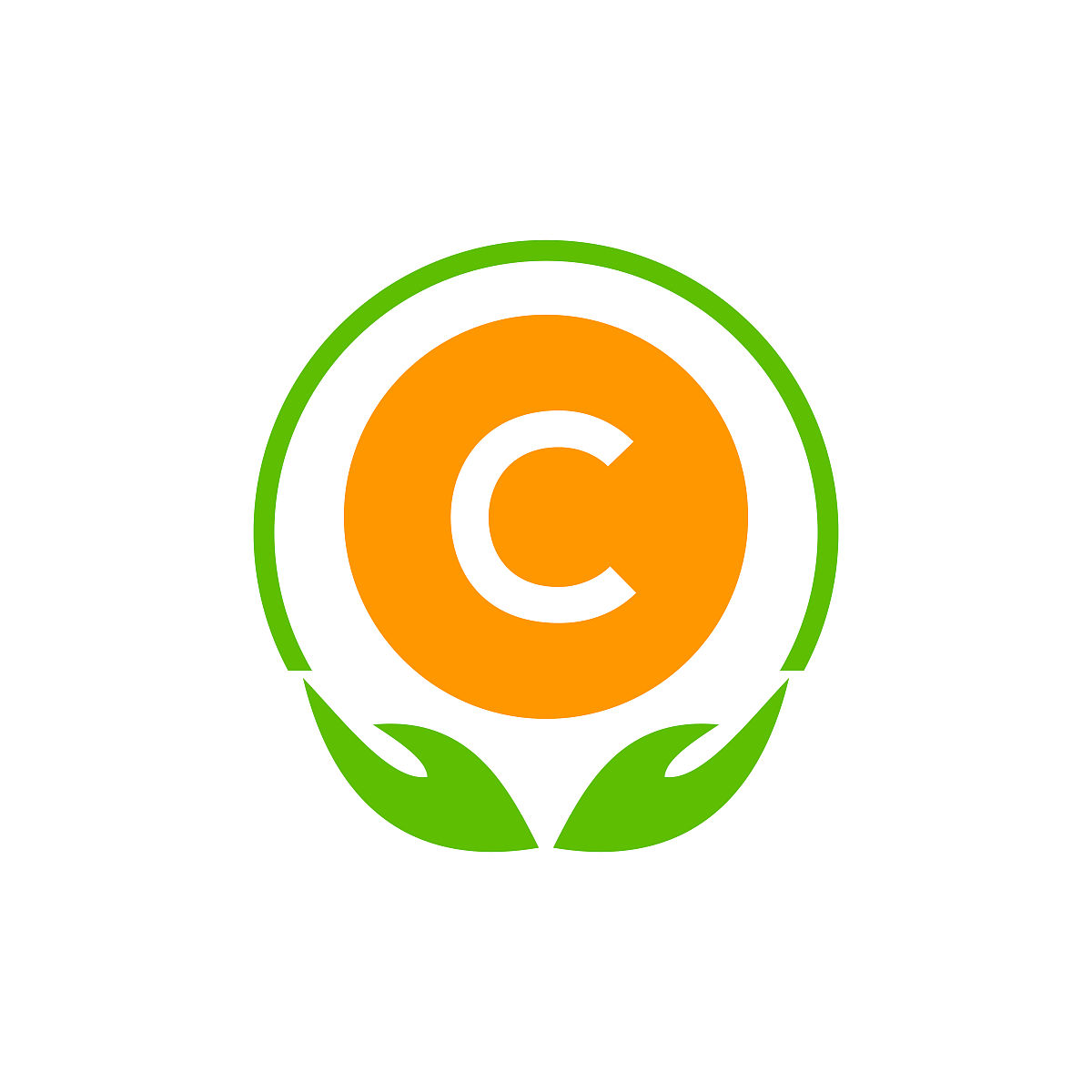 医疗保健图标医药标志上字母c健康,慈善标志与c标志模板