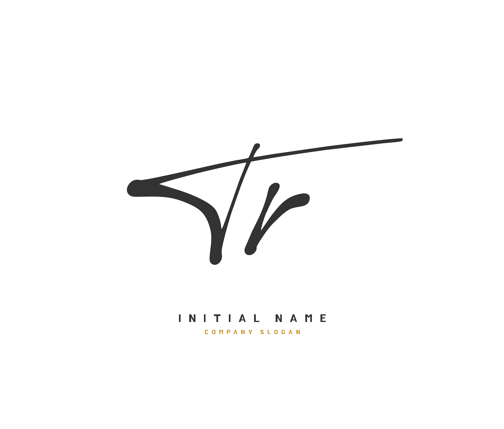 t r tr beauty initial logo handwriting logo of