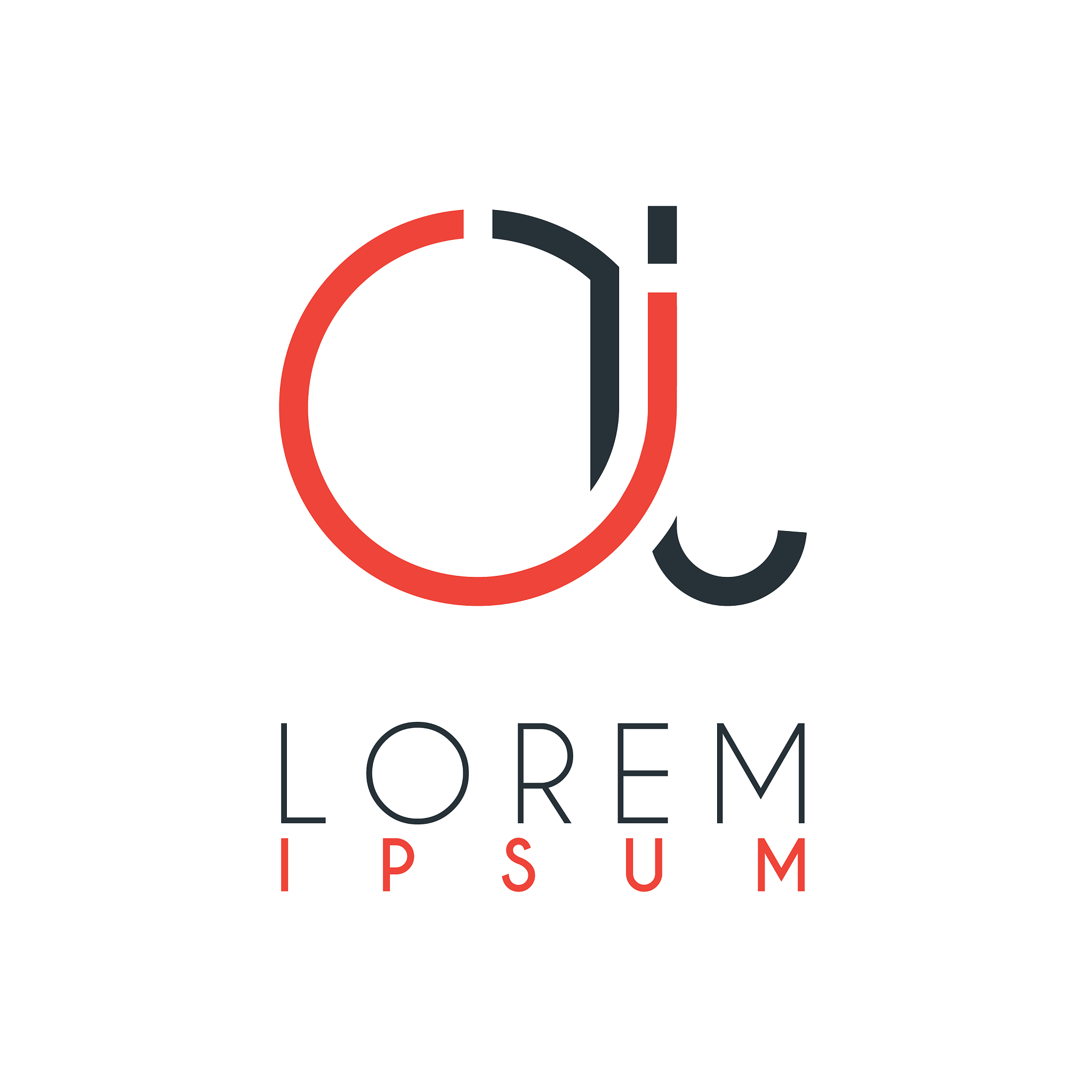 the logo between letter o and letter j or oj