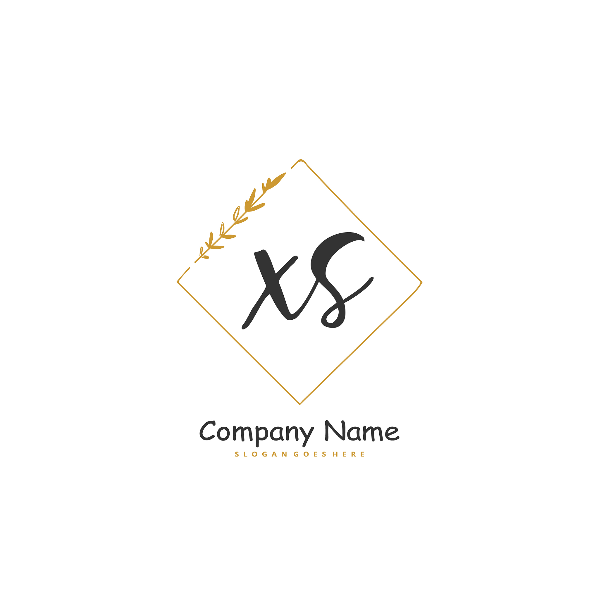 x s xs initial handwriting and signature logo