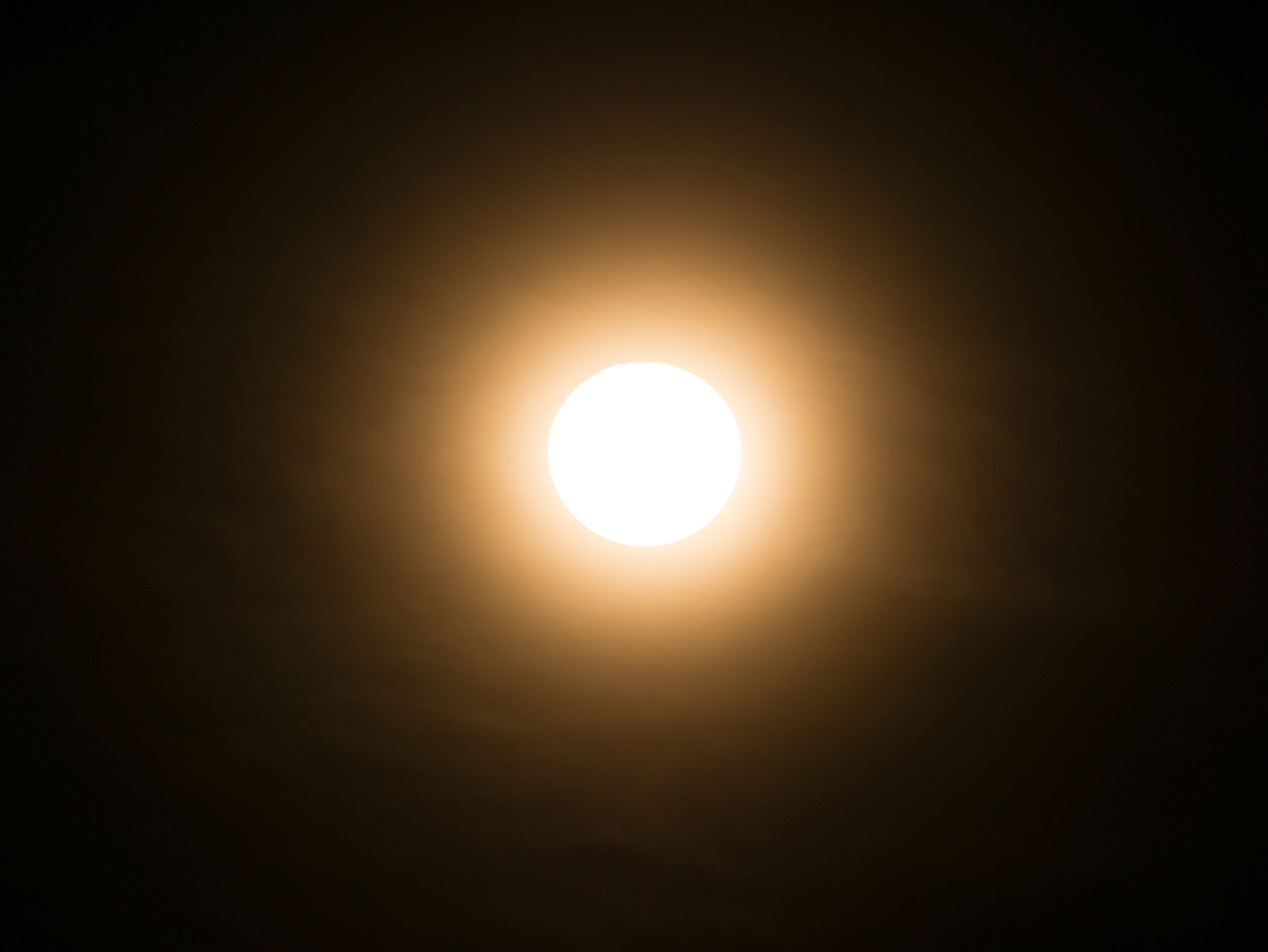 moon shining in the dramatic clouds