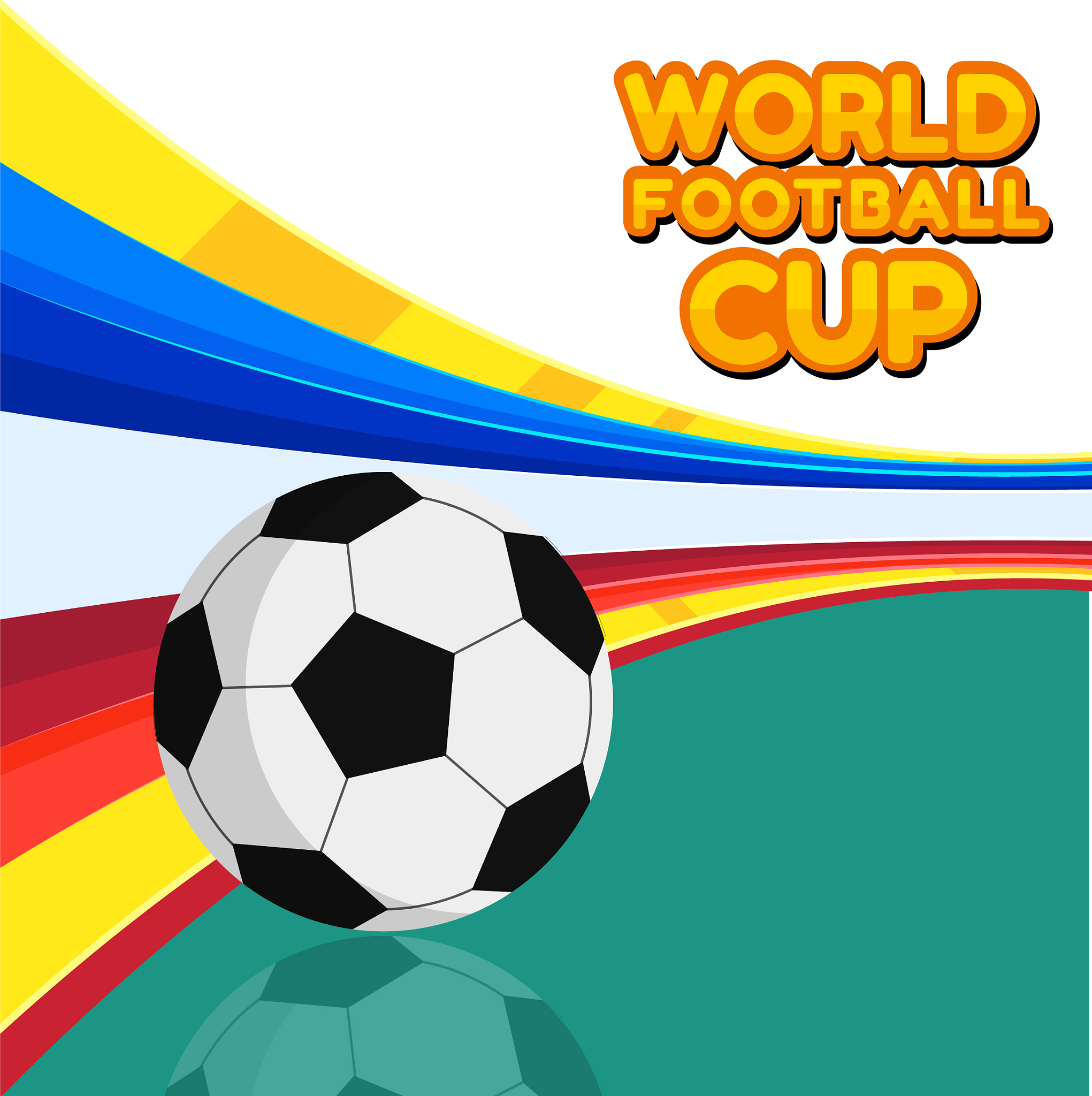 world football cup football colorful background ve