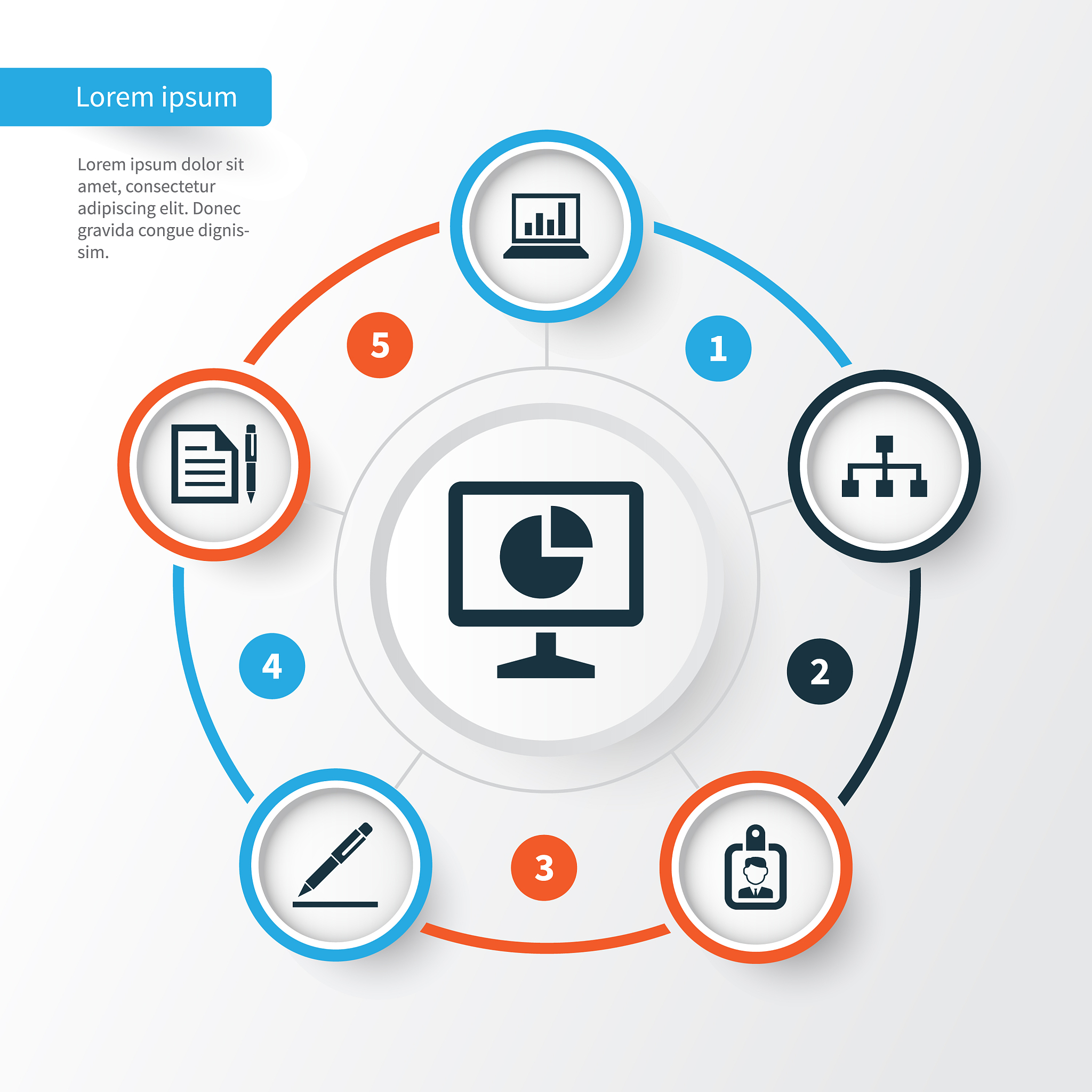 business icons set collection of statistics