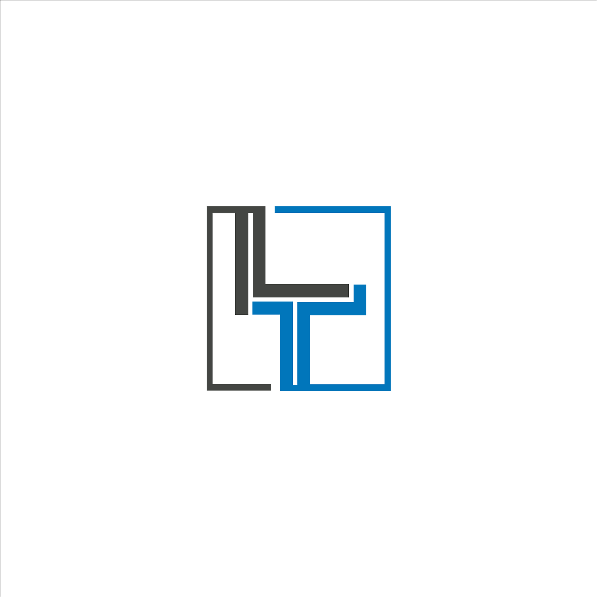 initial letter lt or tl logo design template