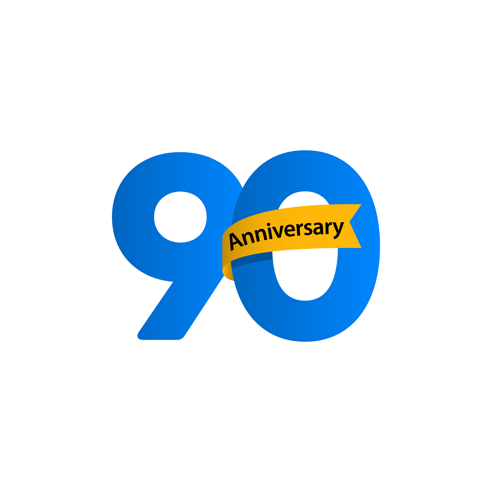 90 years anniversary template design