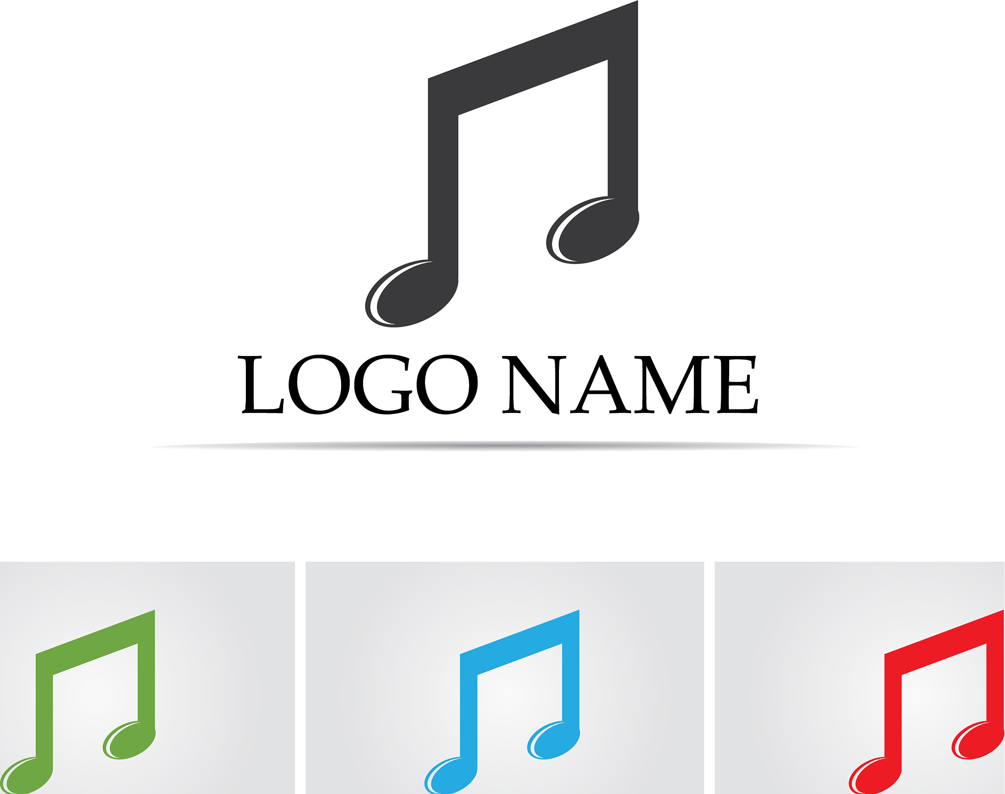music note symbols logo and icons template