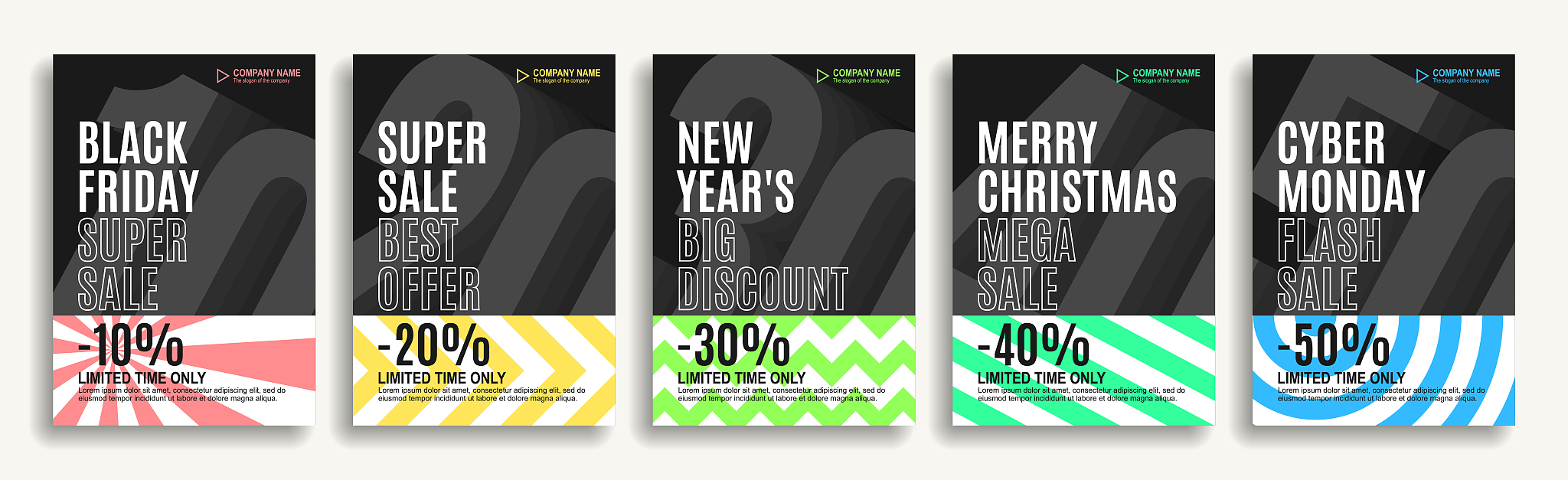 set of posters with discounts