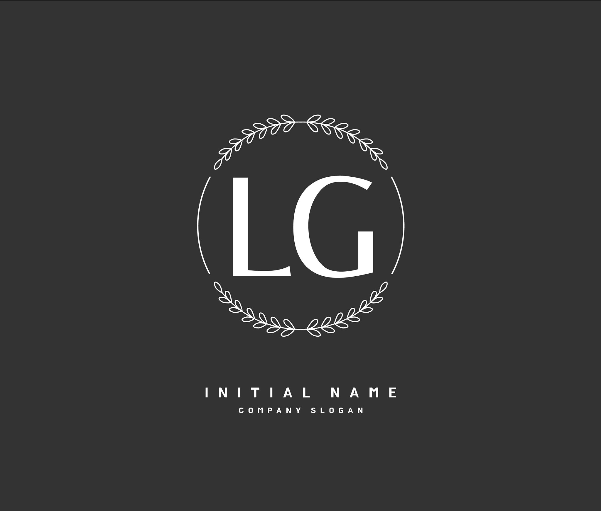 l g lg beauty initial logo handwriting logo of
