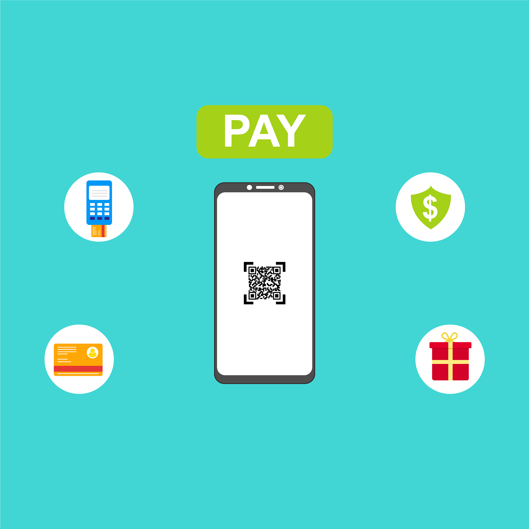 concept online and mobile payments for web page