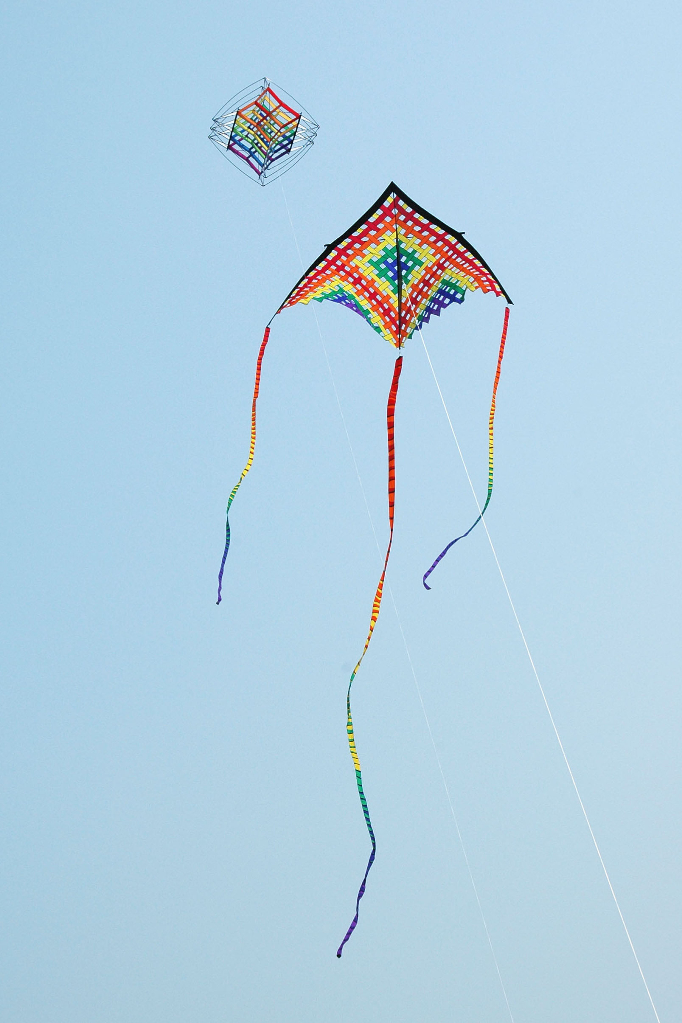 brightly colored kites