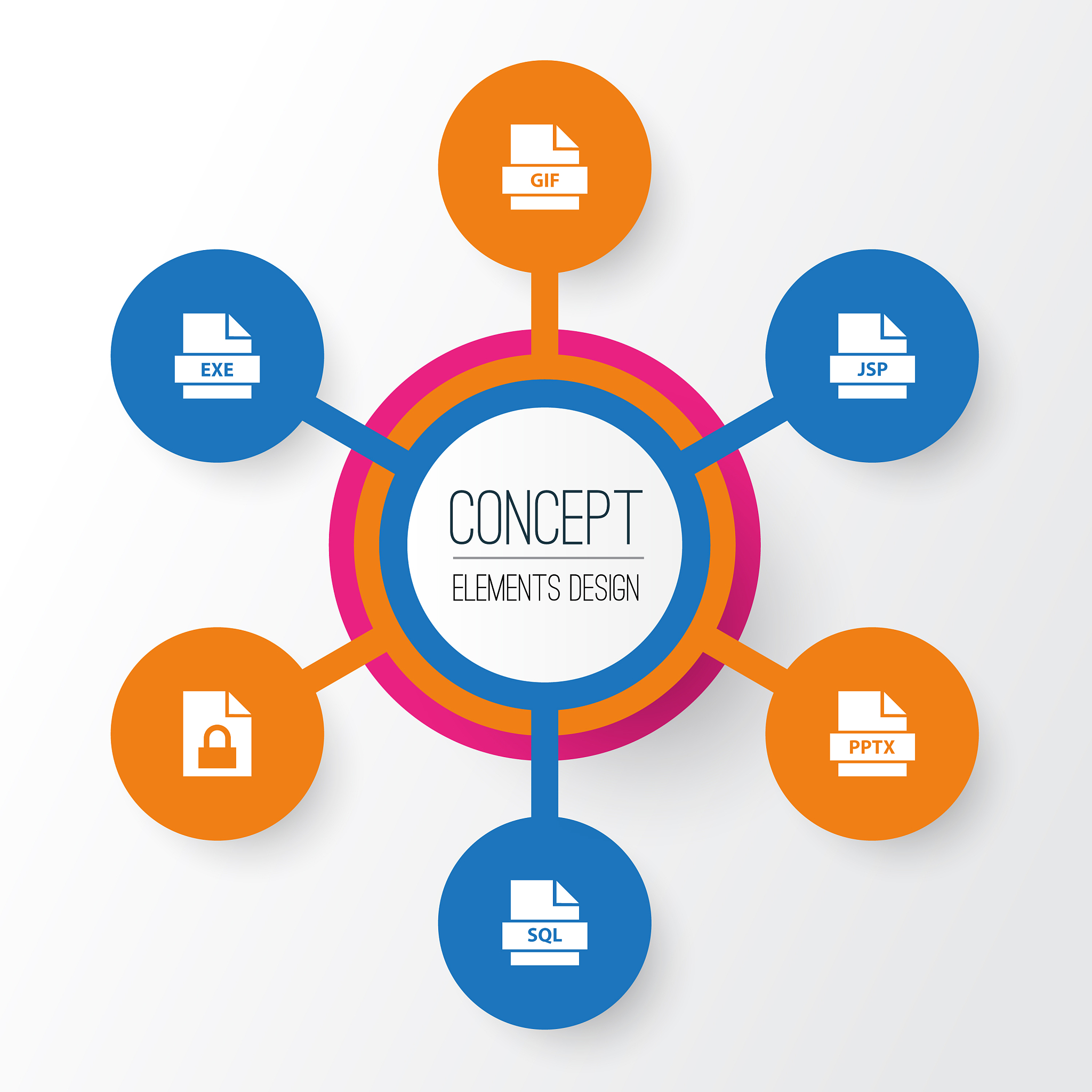 document icons set collection of software