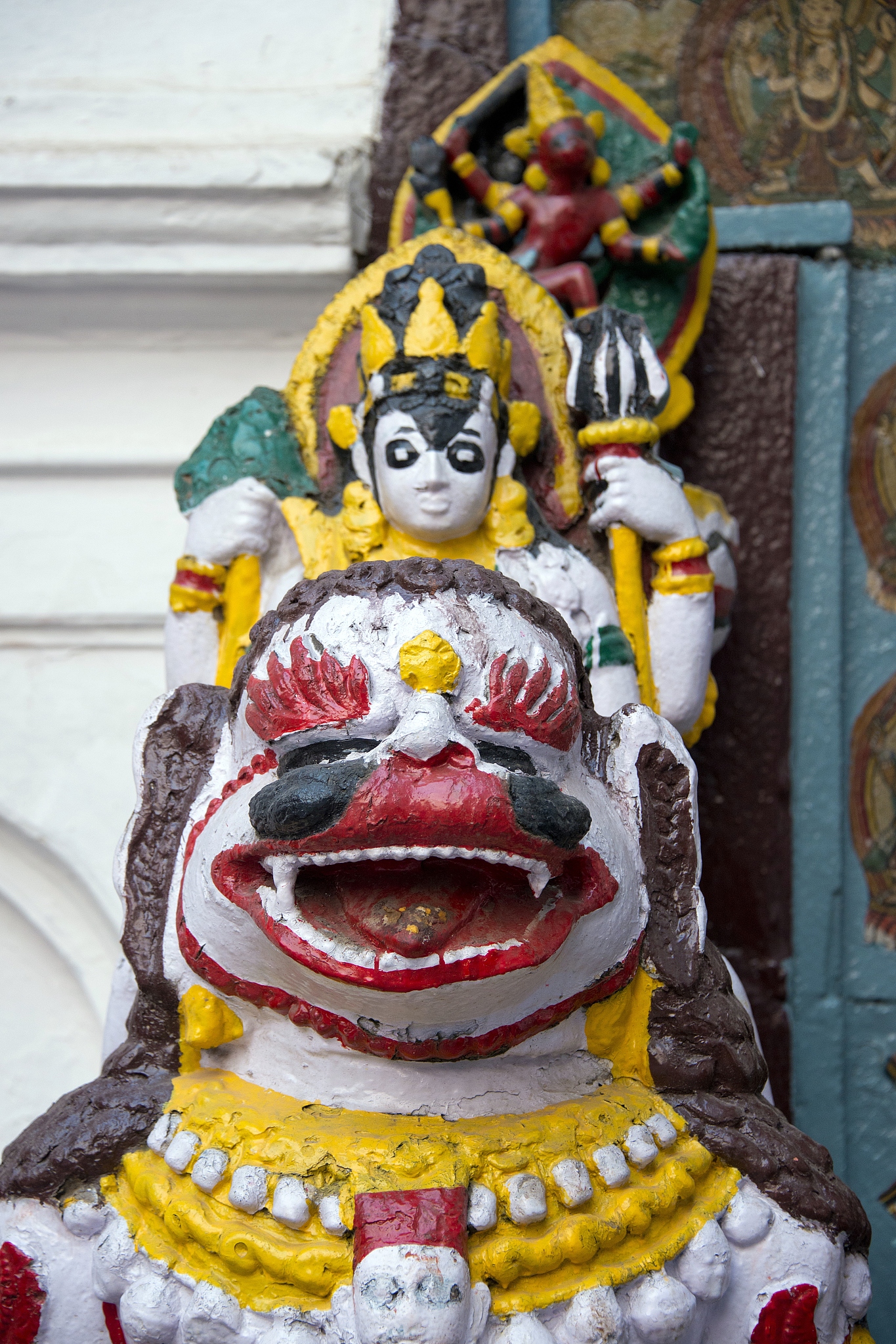 lion statues, taleju temple, durbar square.