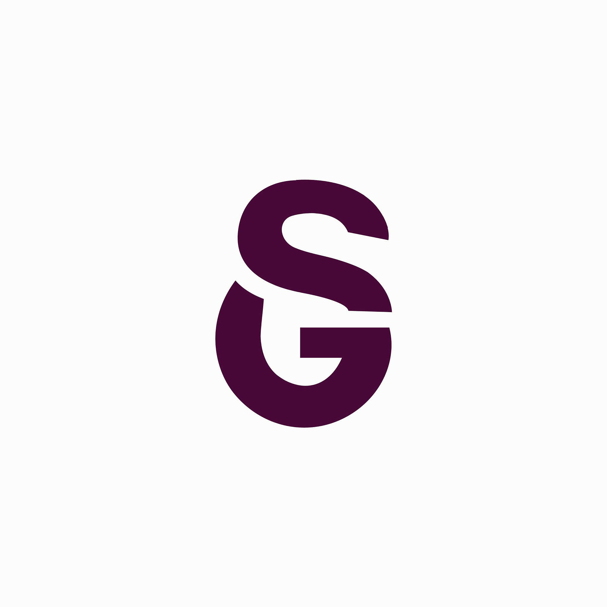 initial letter sg or gs logo design template