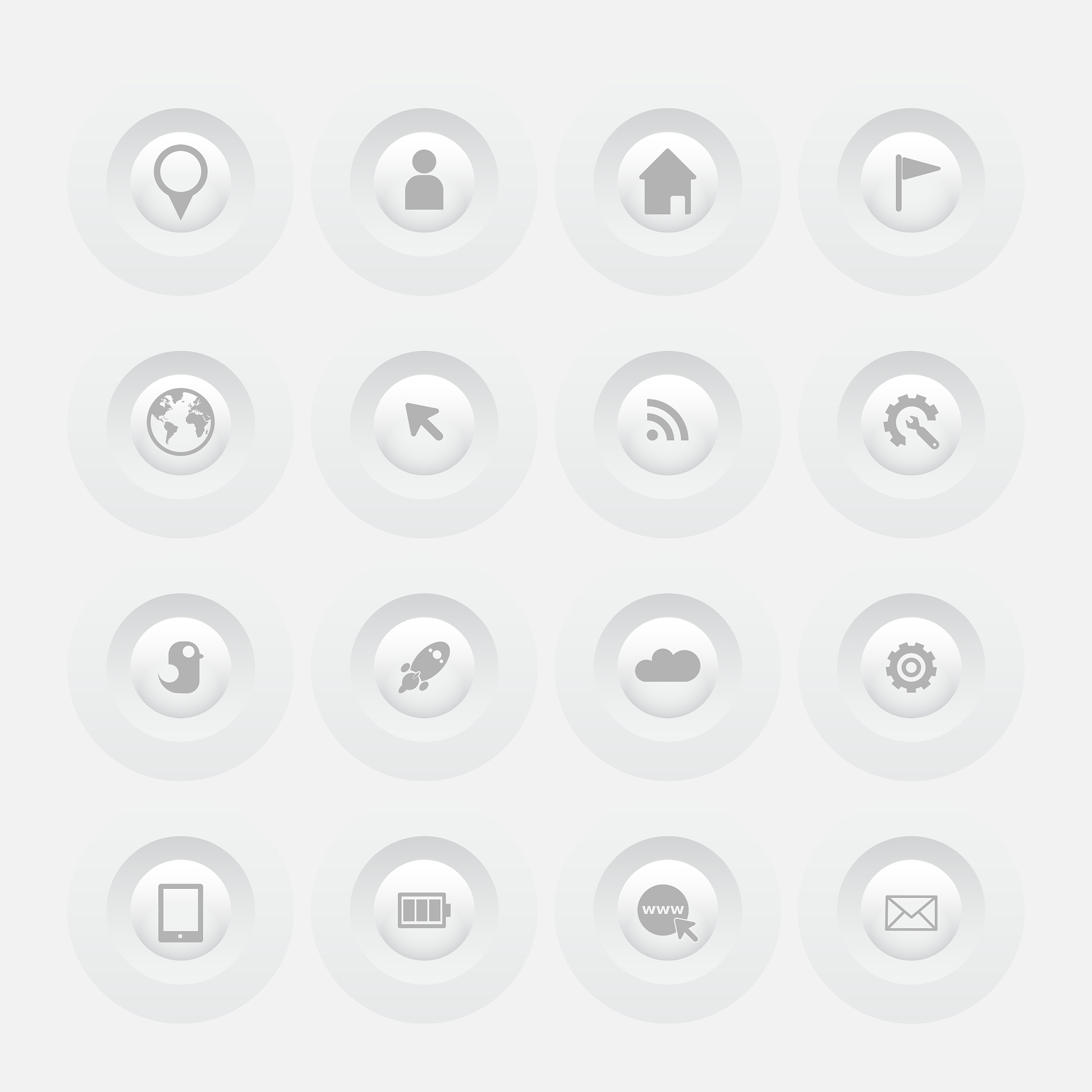 button social media web design menu template