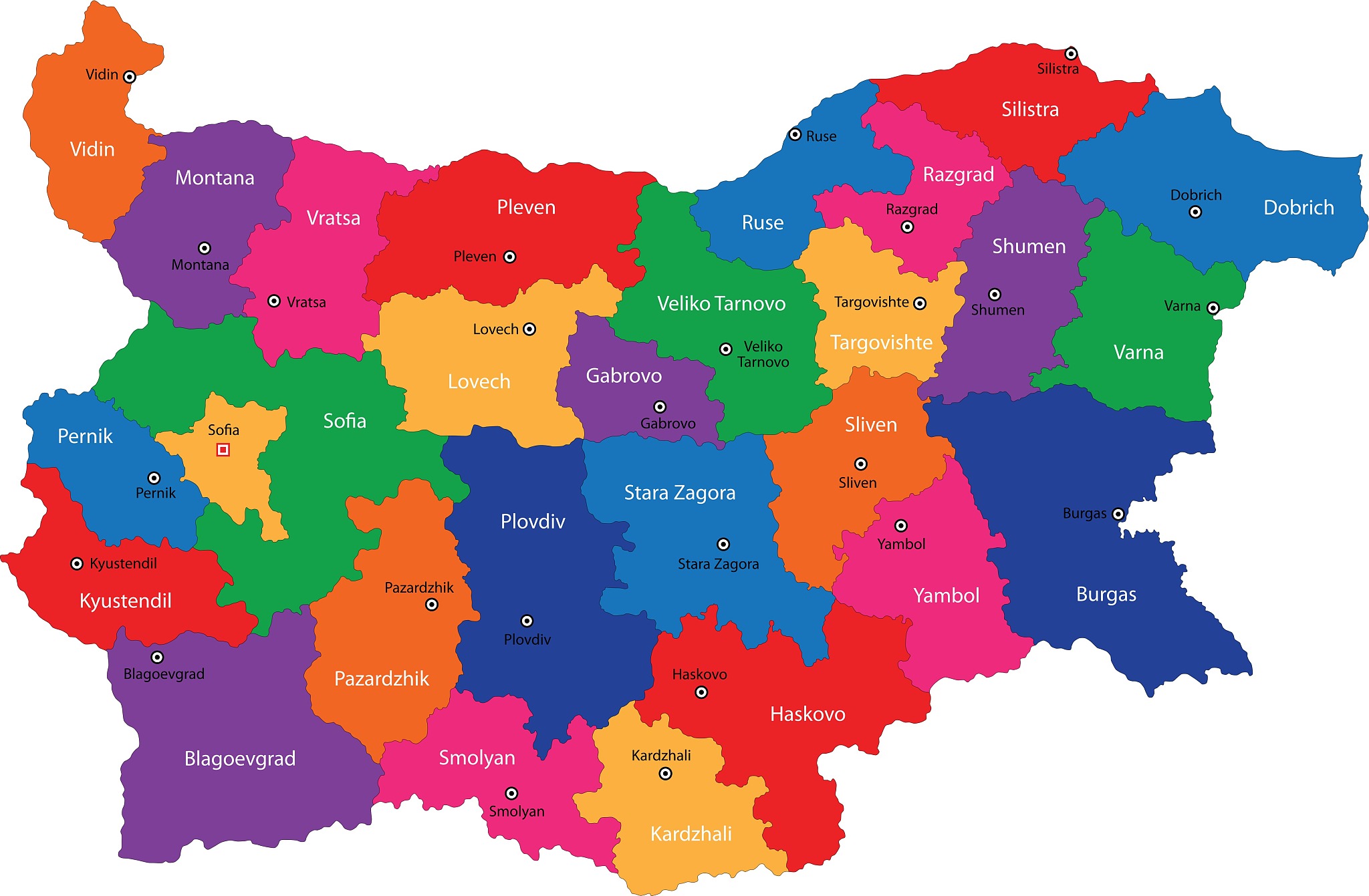 bulgaria map
