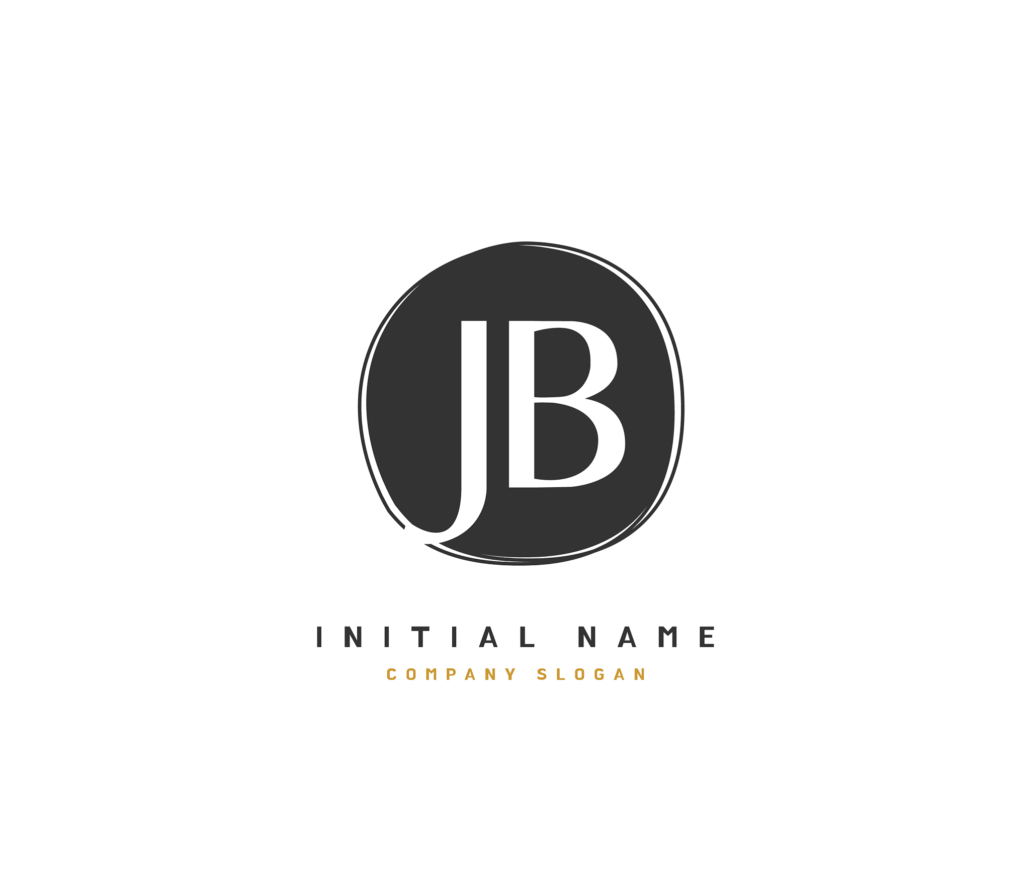 j b jb beauty initial logo handwriting logo of