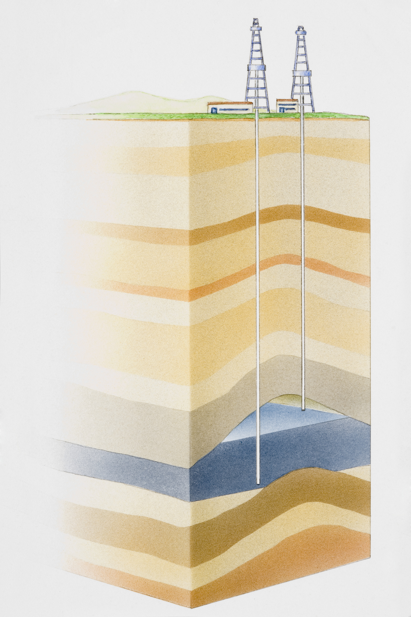 碳酸盐岩剖面油气水层特征：丰度、饱和度和渗透率差异