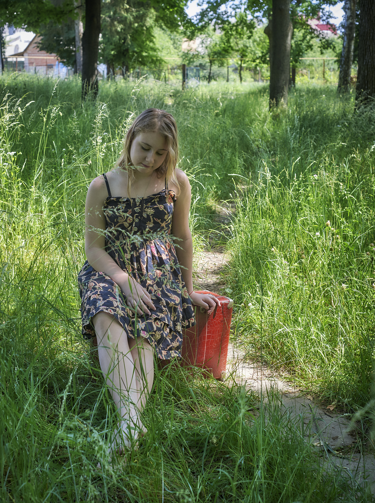 beautiful young traveller girl