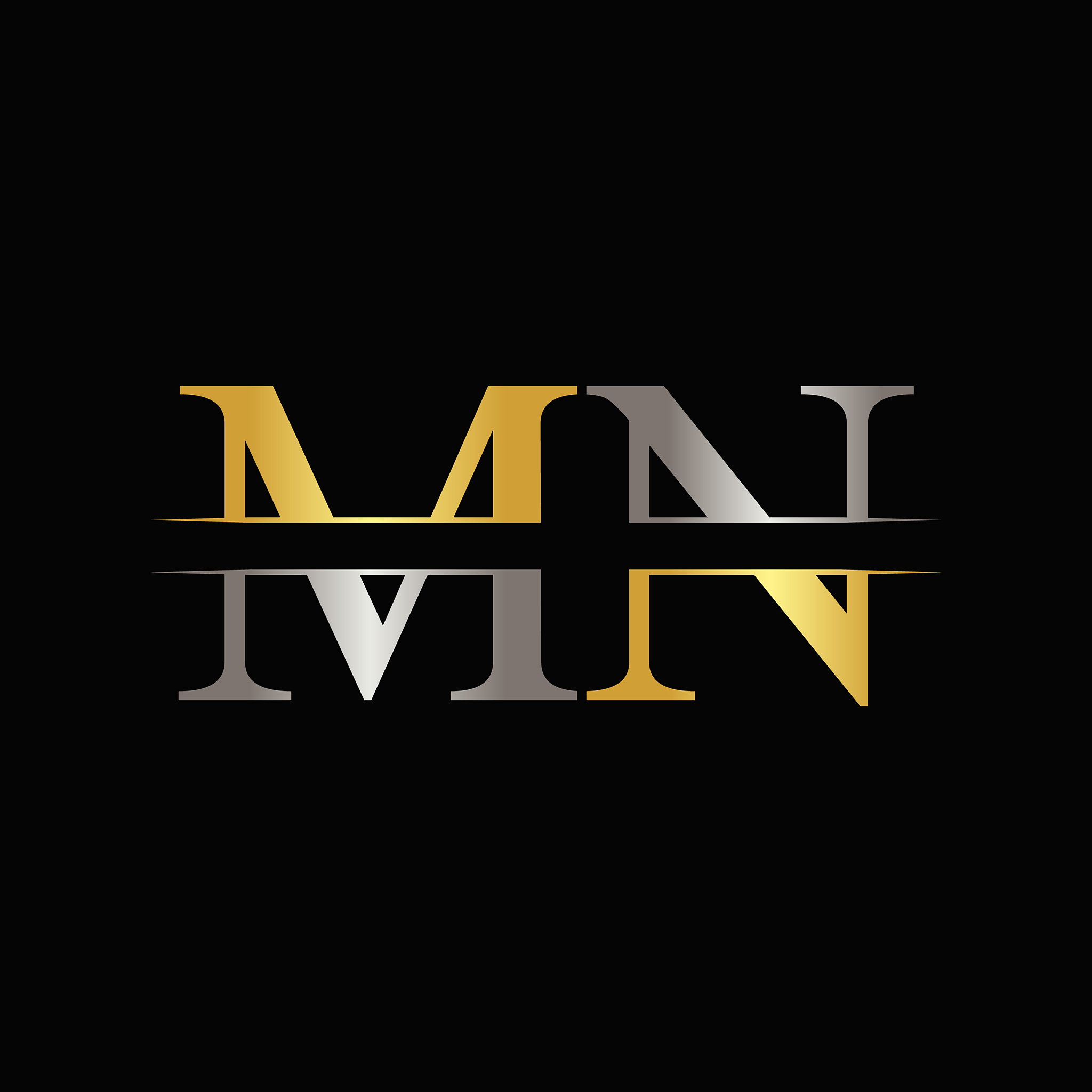 initial mn letter logo design template abstract