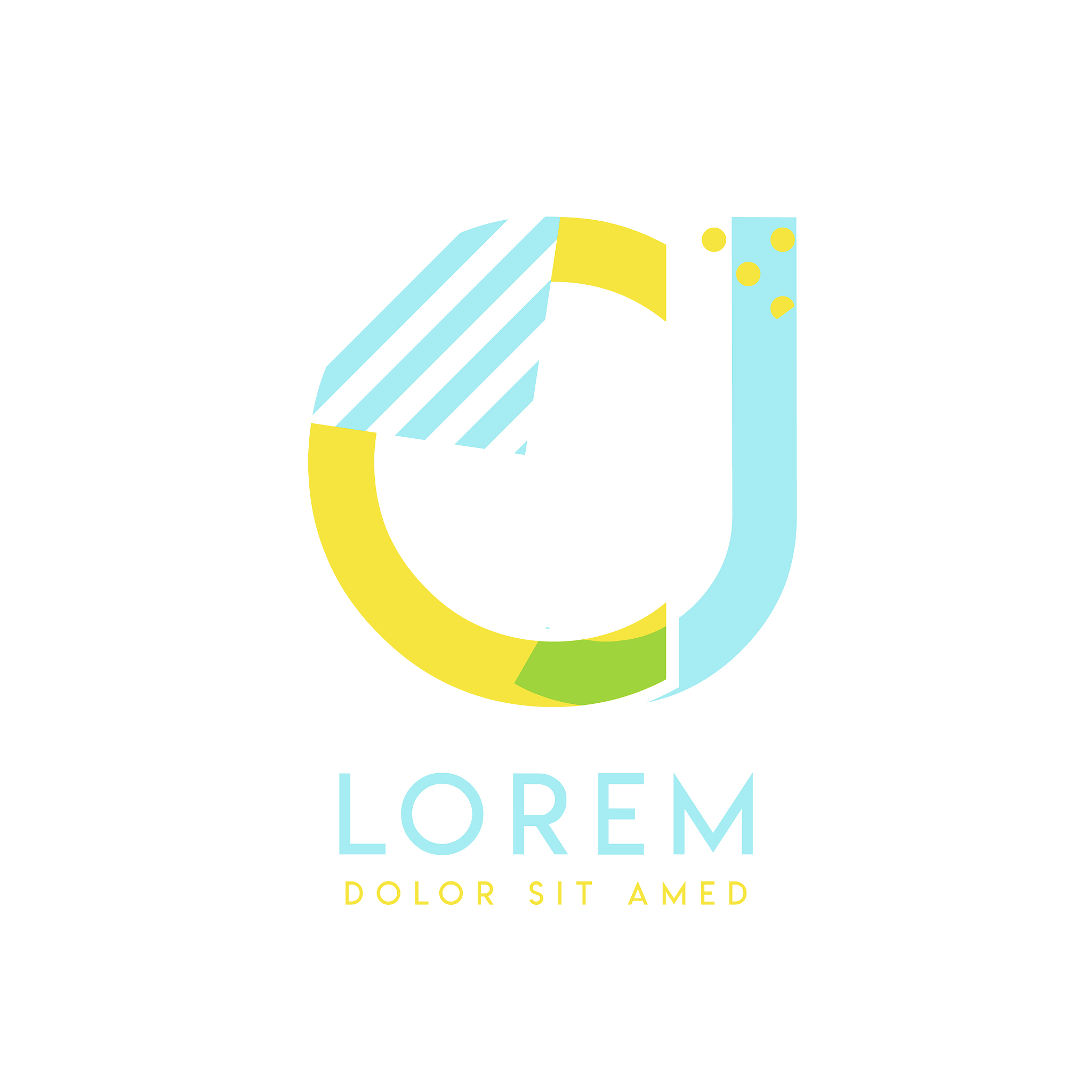 jc natural logo design with yellow and ocean blue