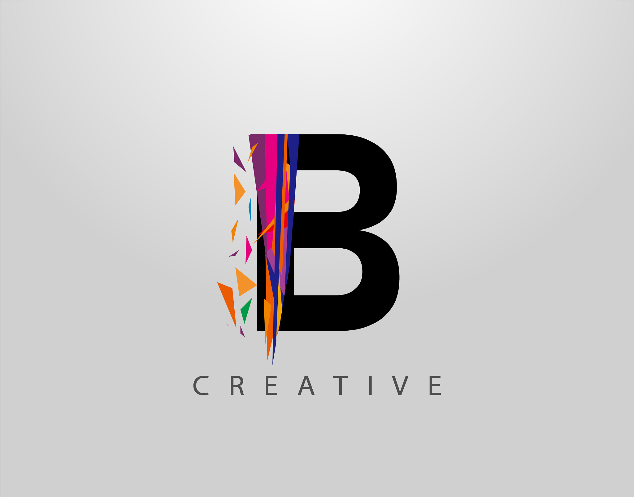 creative letter b logo mosaic abstract b letter