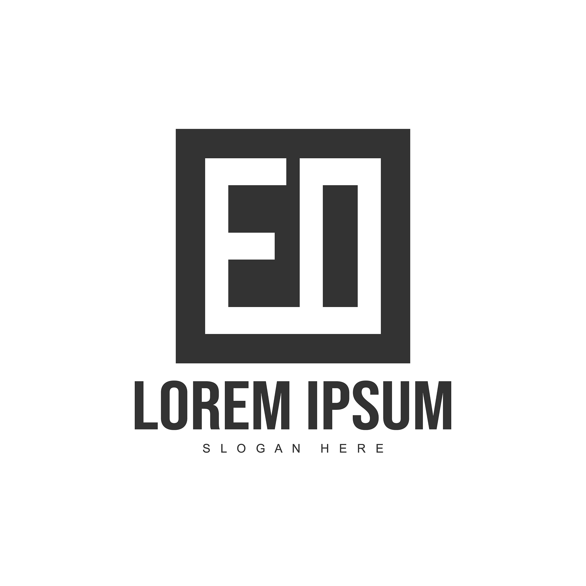 initial letter logo template minimalist letter