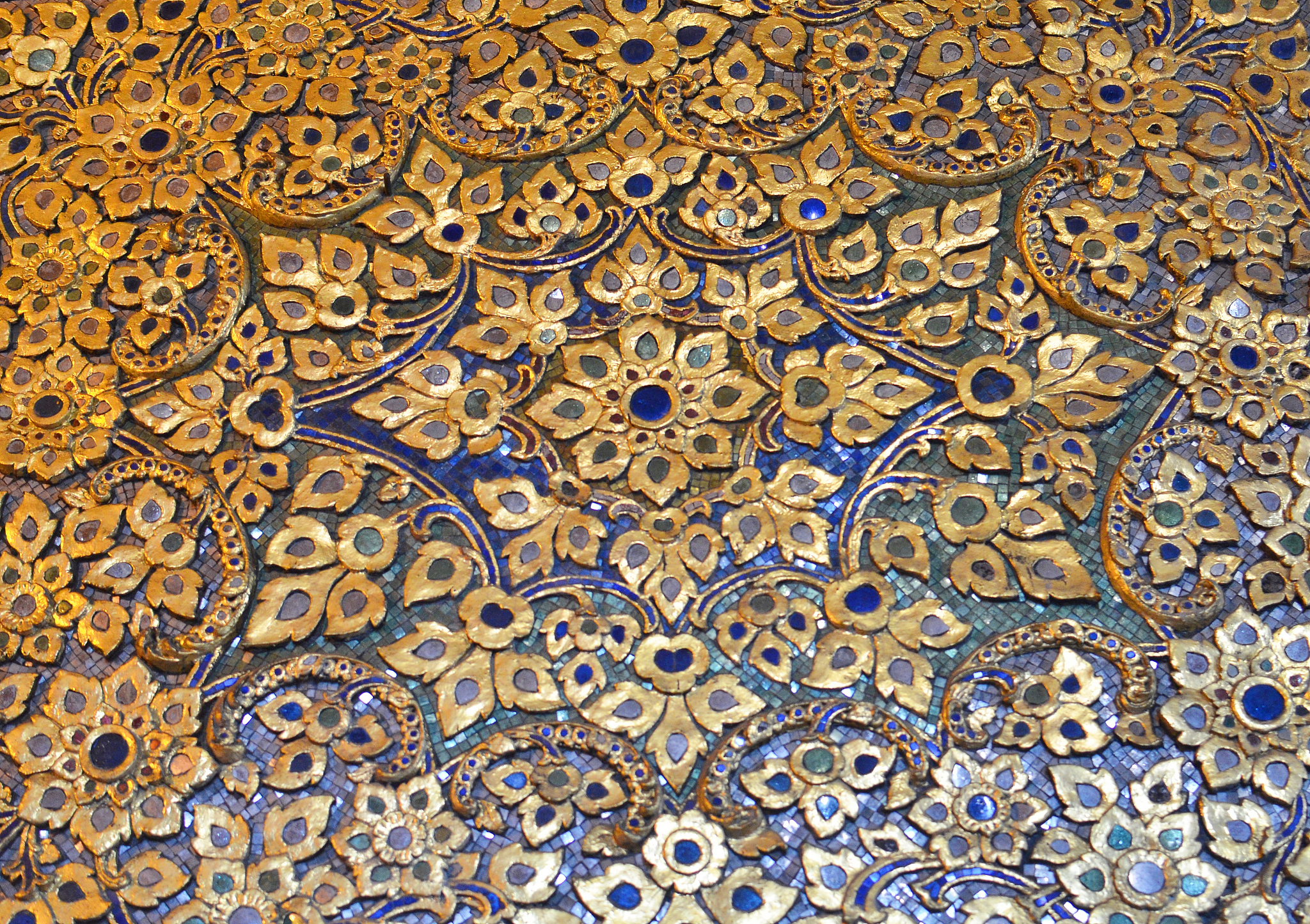 thai ancient art painting on church door  in thailand