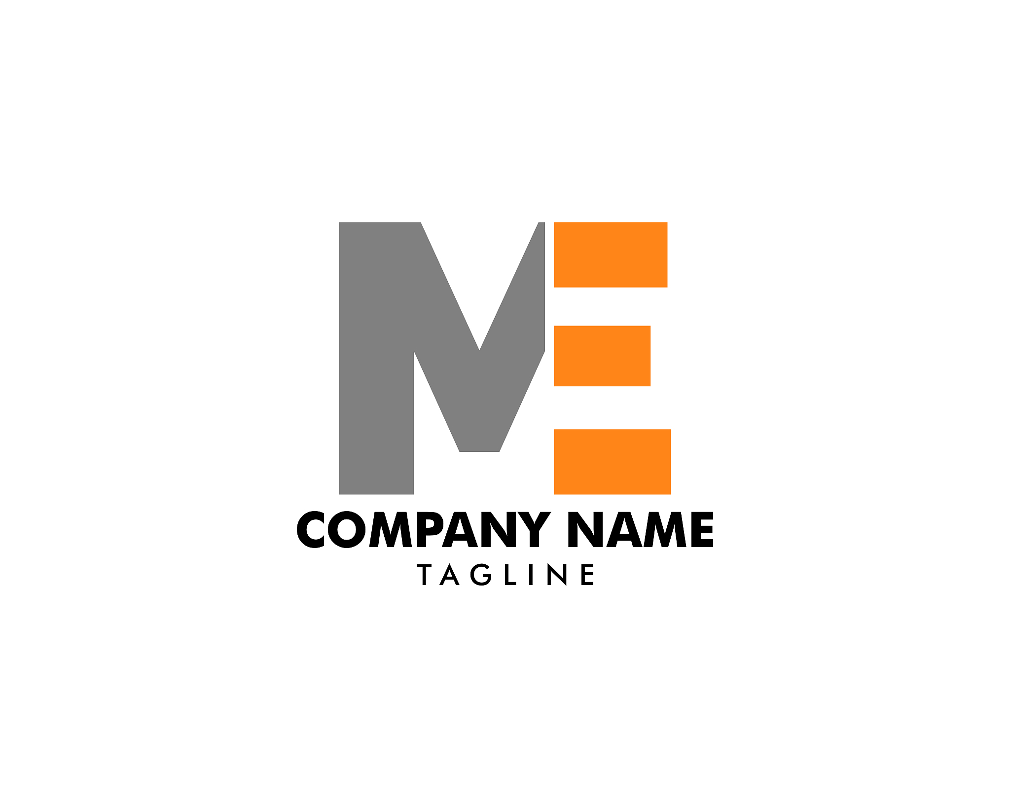 initial letter me   design template