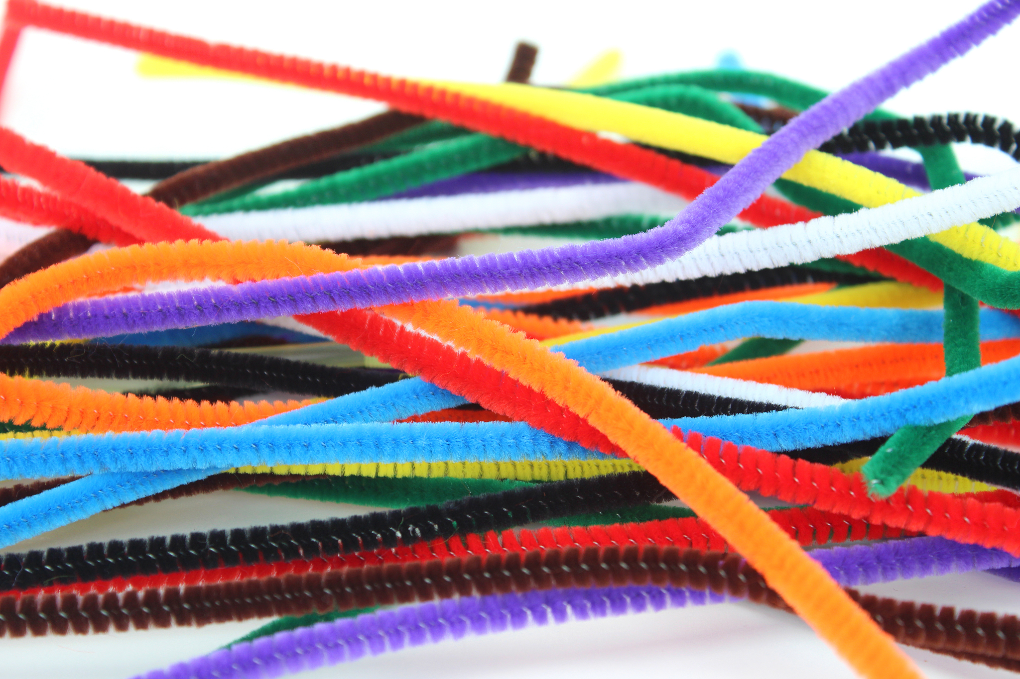 image of coloured pipe cleaners for handicrafts activities for c