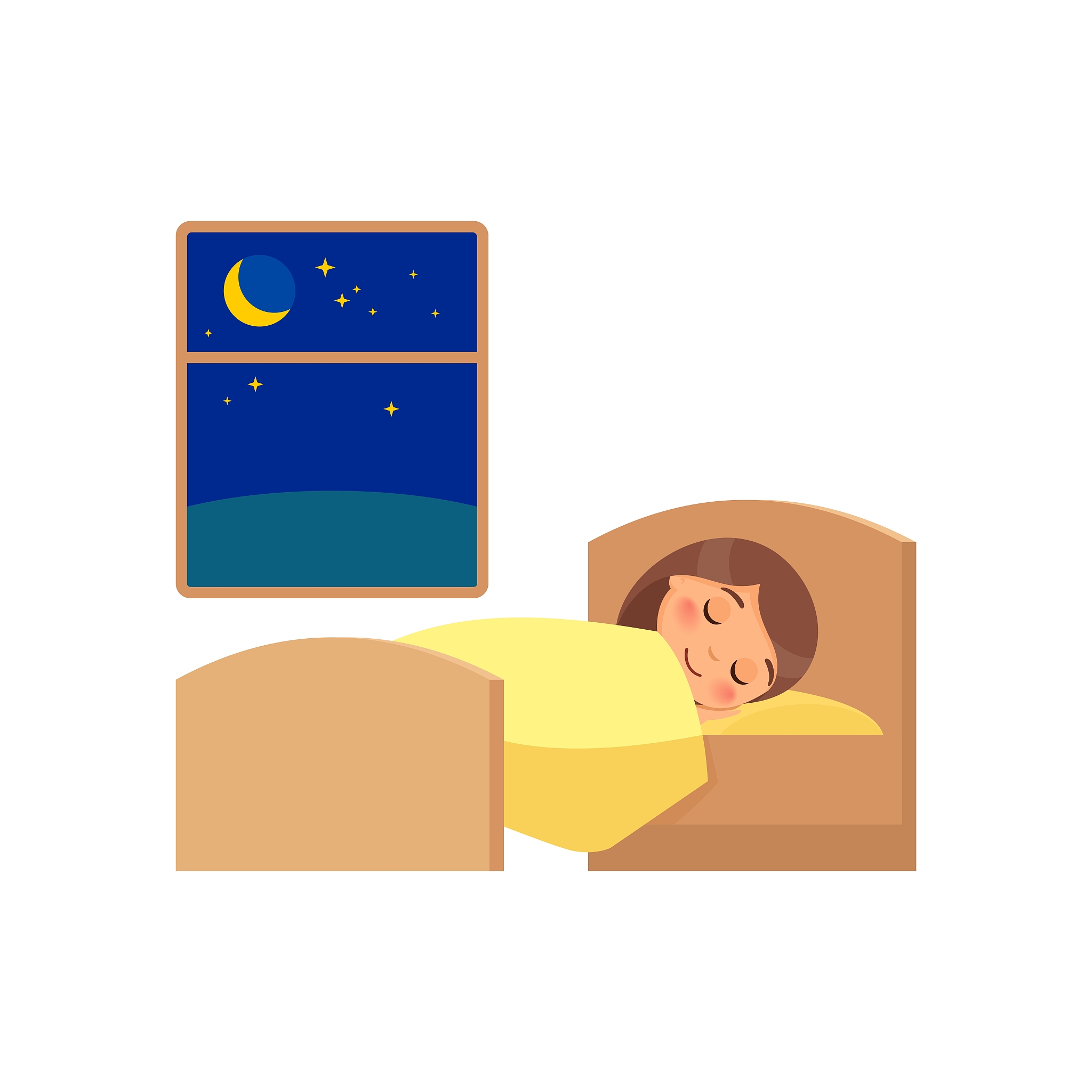 girl sleeping on the bed.