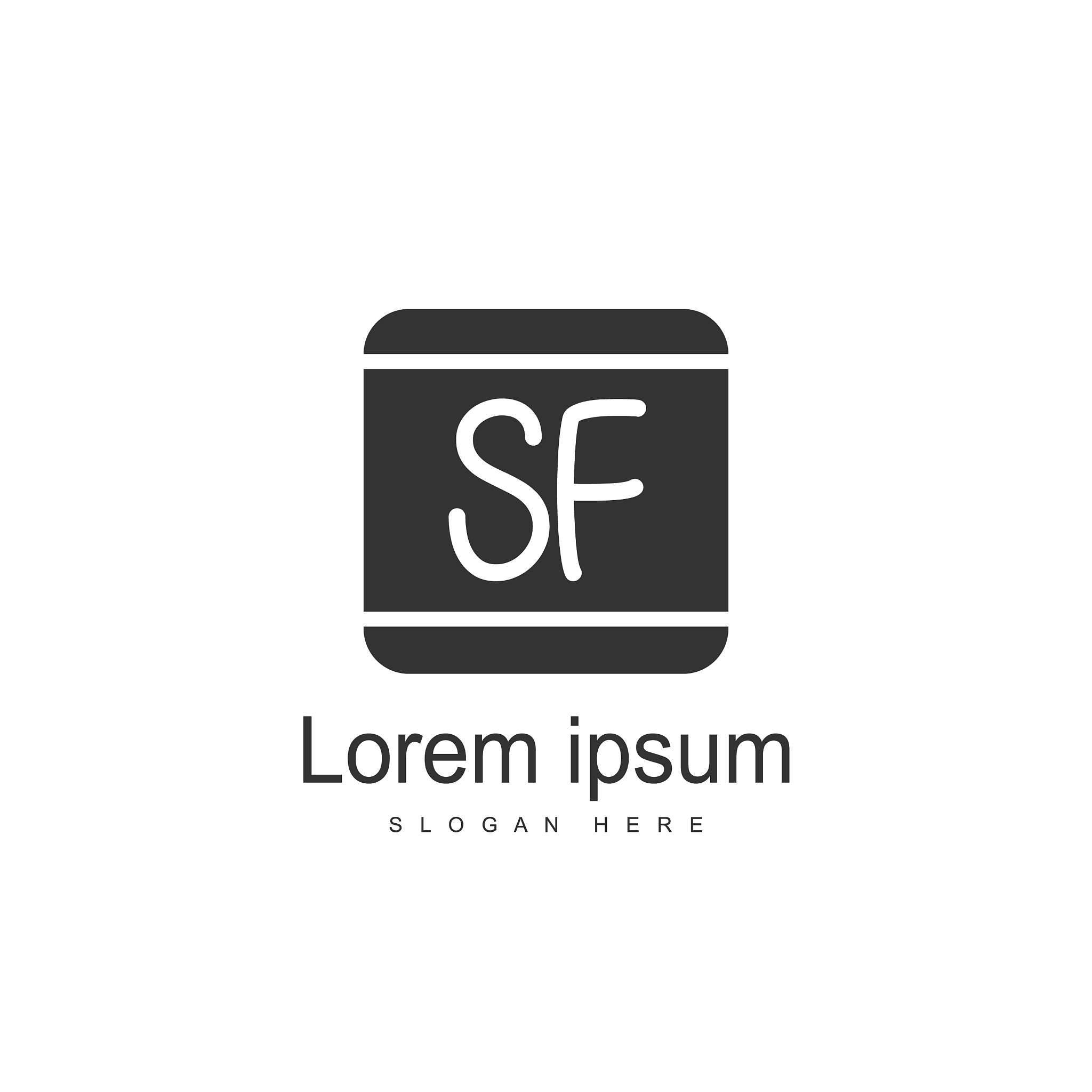sf logo template design initial logo design