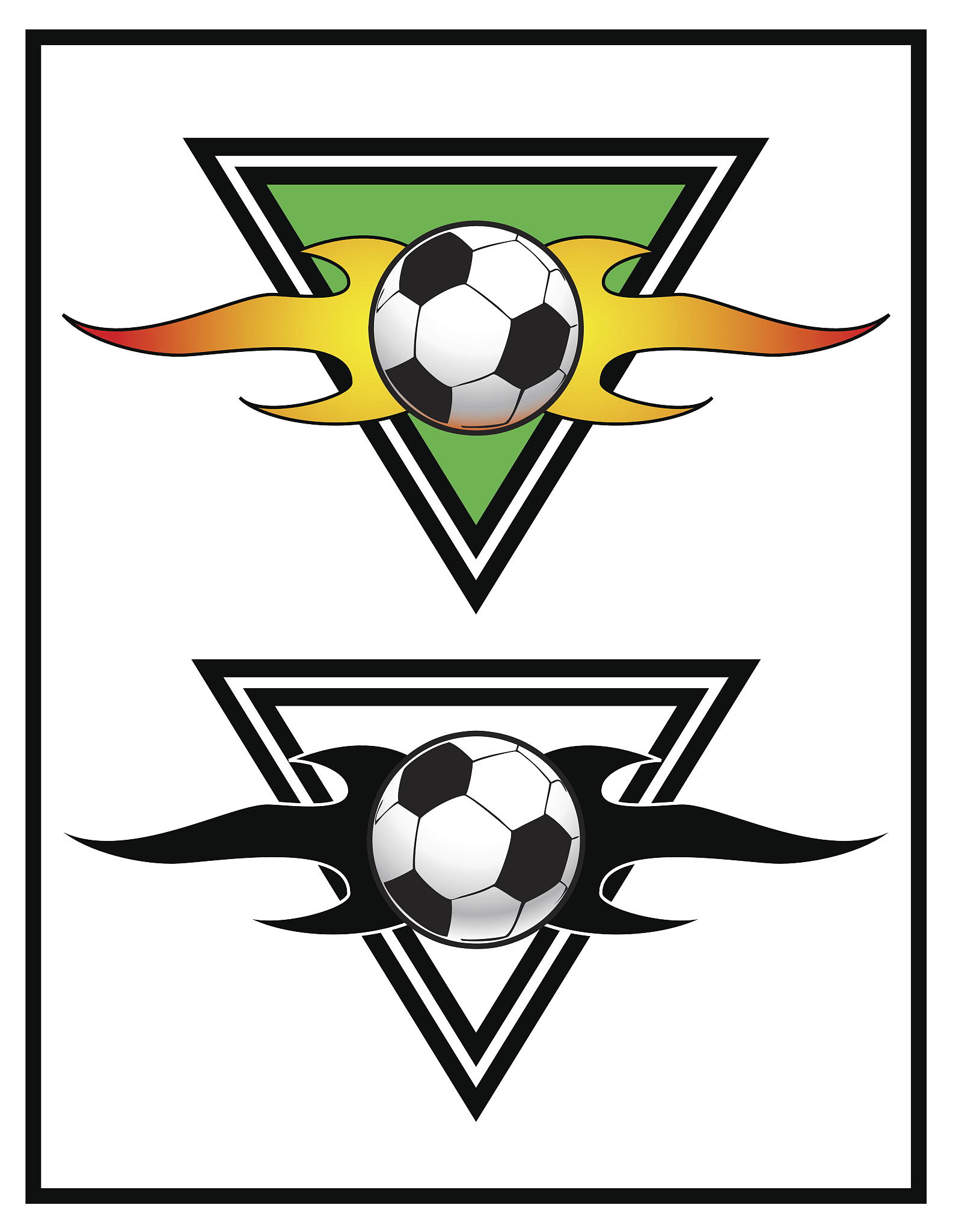 flaming soccer ball