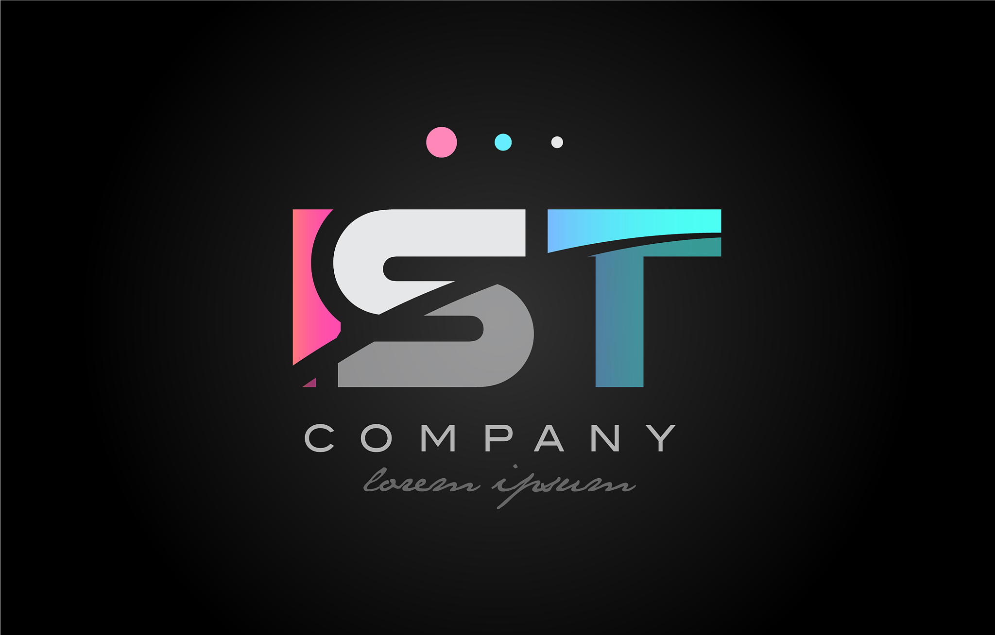 ist i s t three letter logo icon design