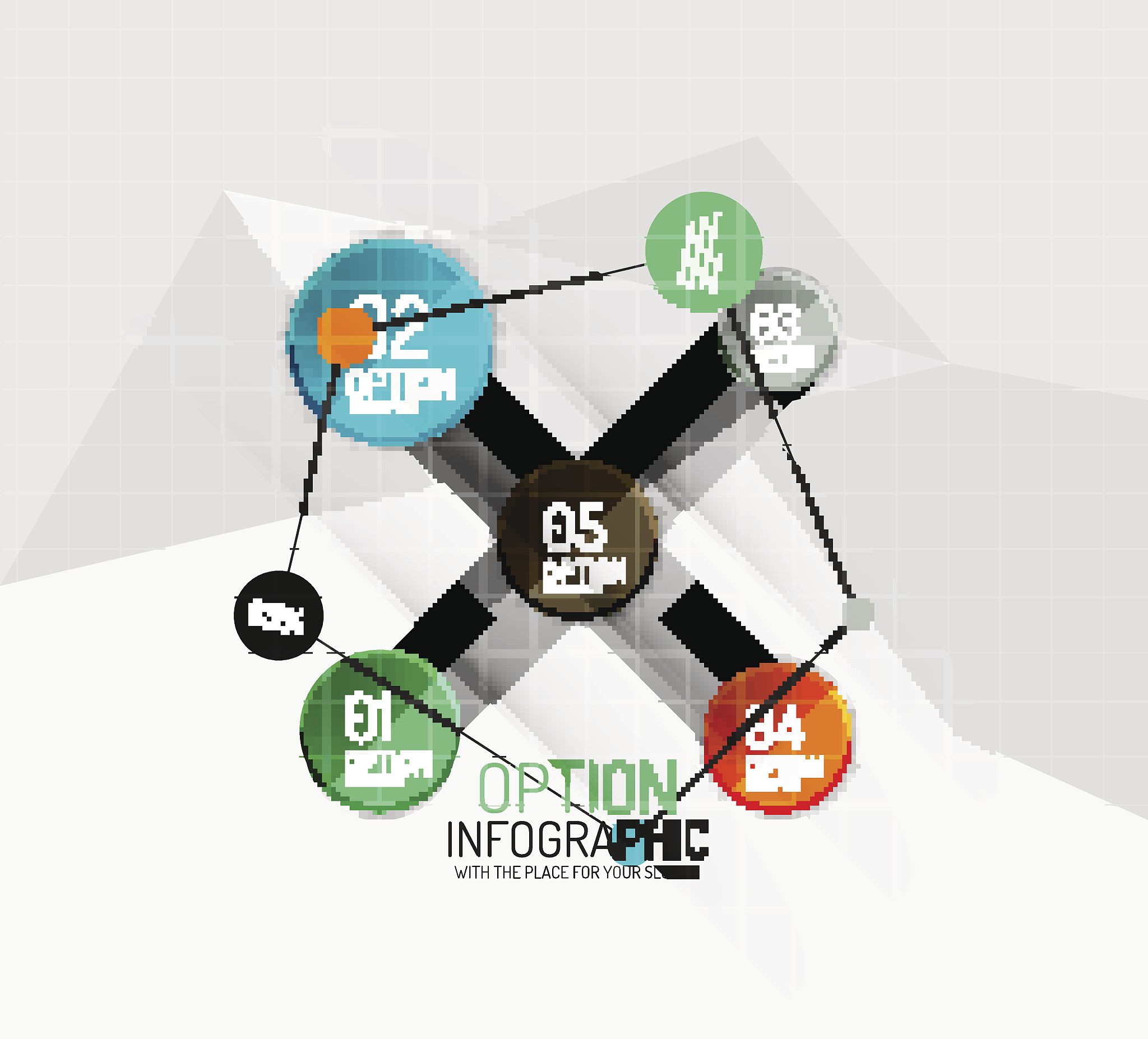 modern abstract business geometric infographics