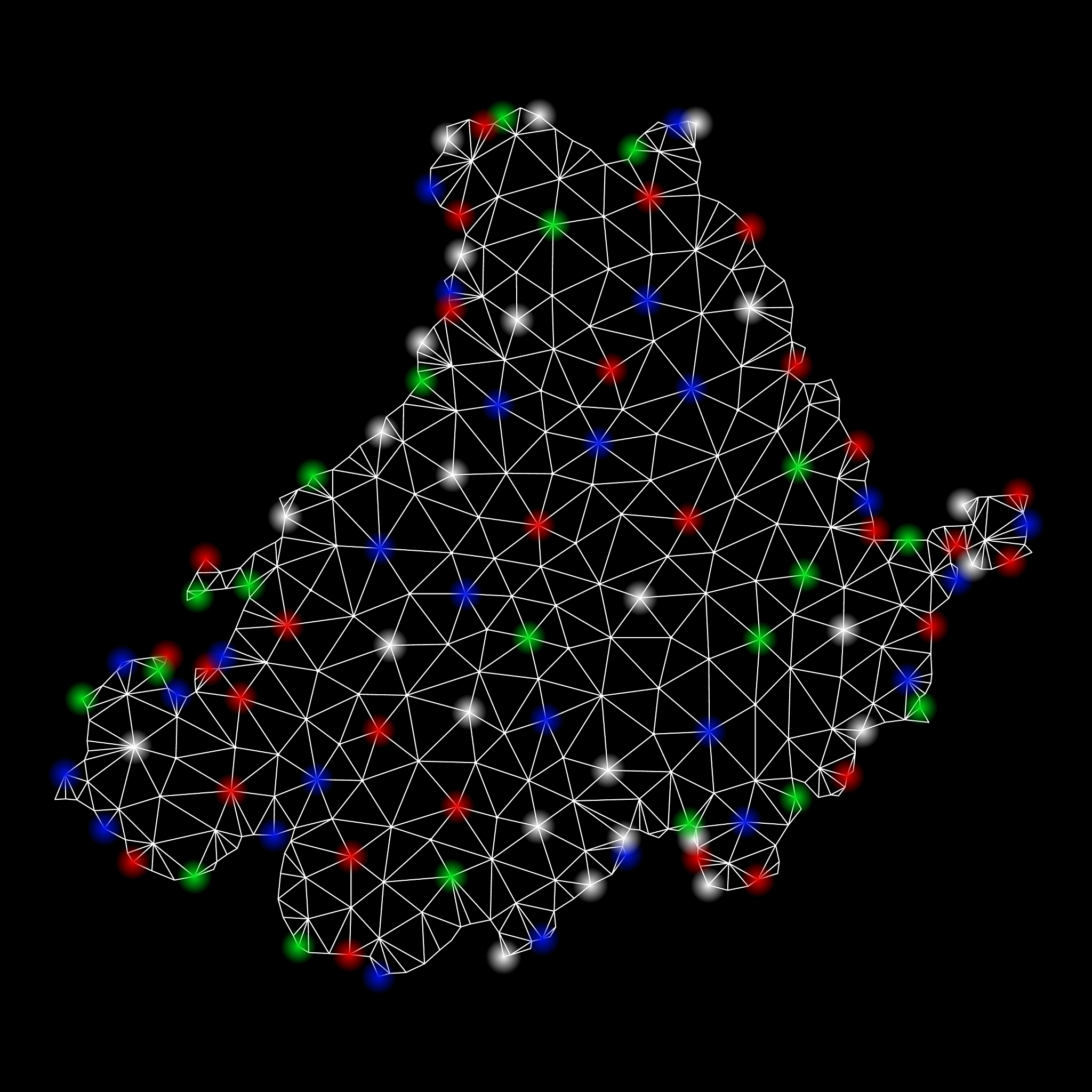 bright mesh wire frame avila province map with