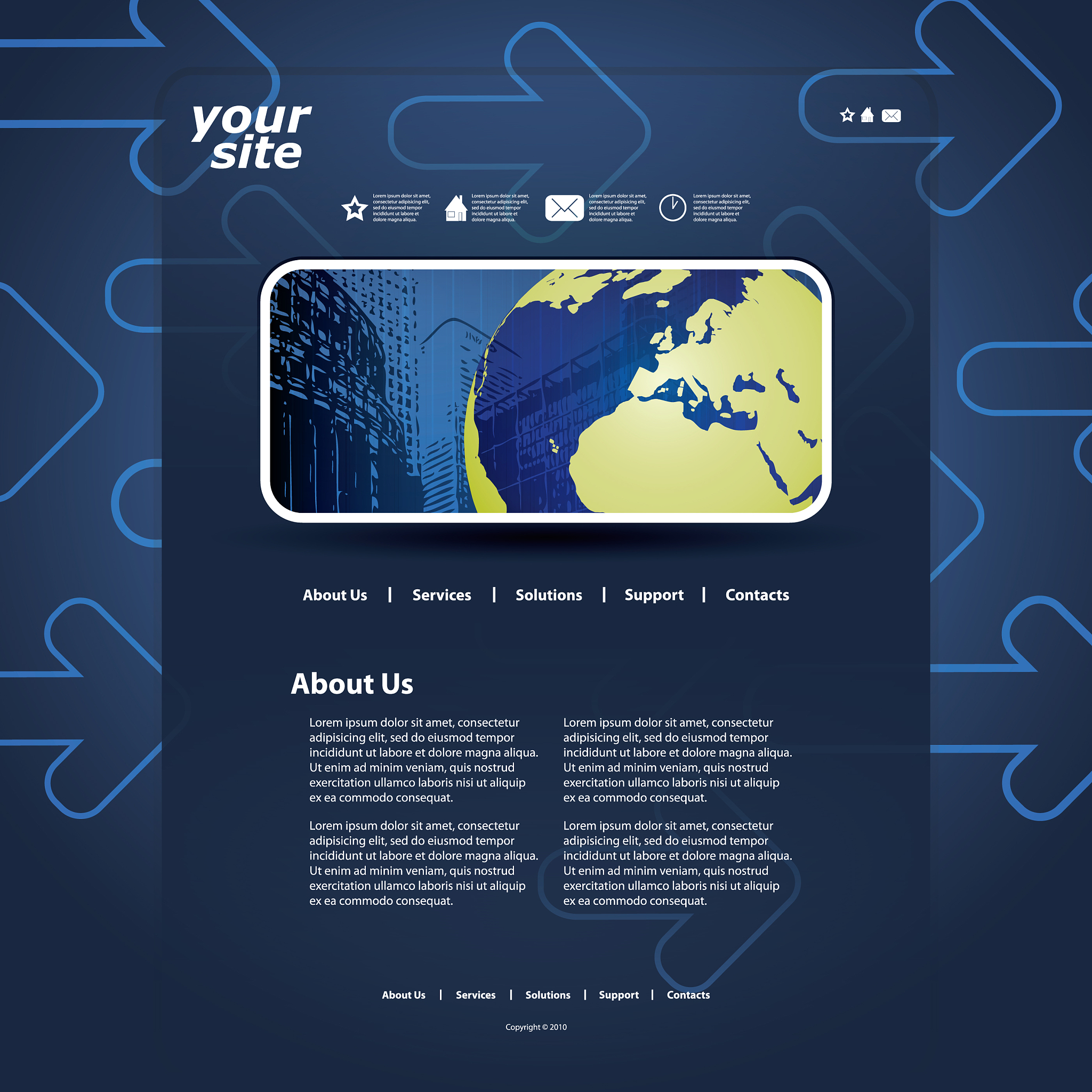 one page business website template