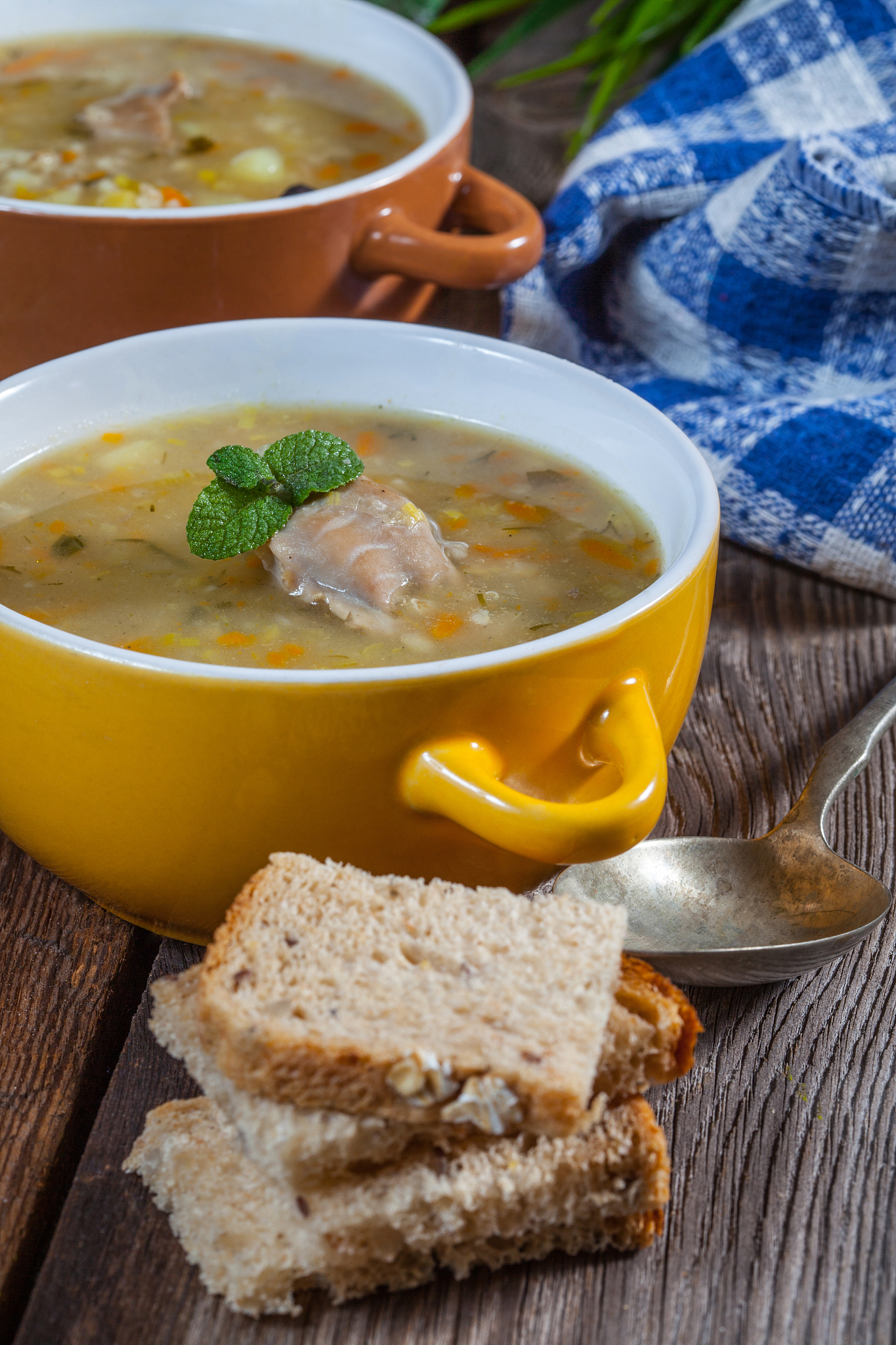 soup with buck.