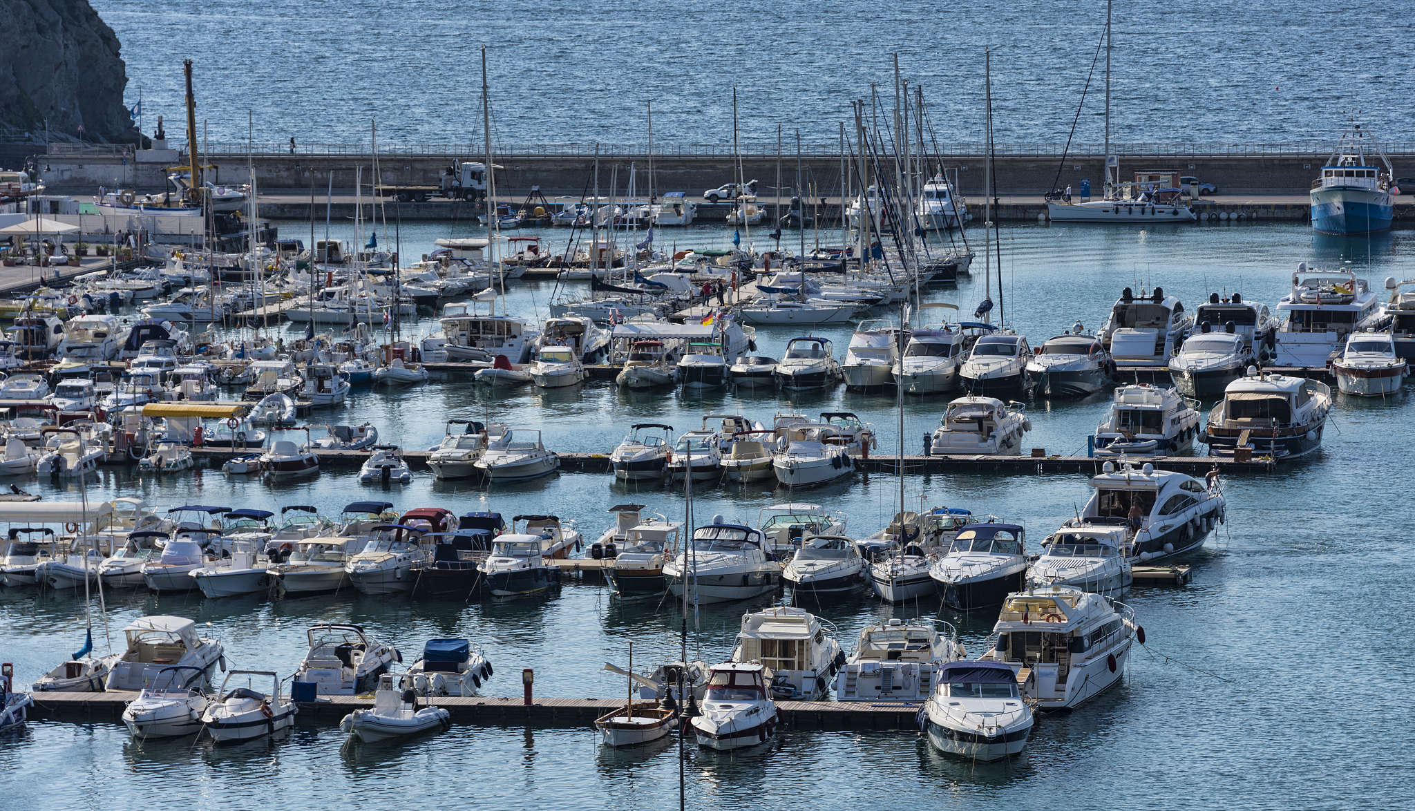 overview of the marina of agropoli village